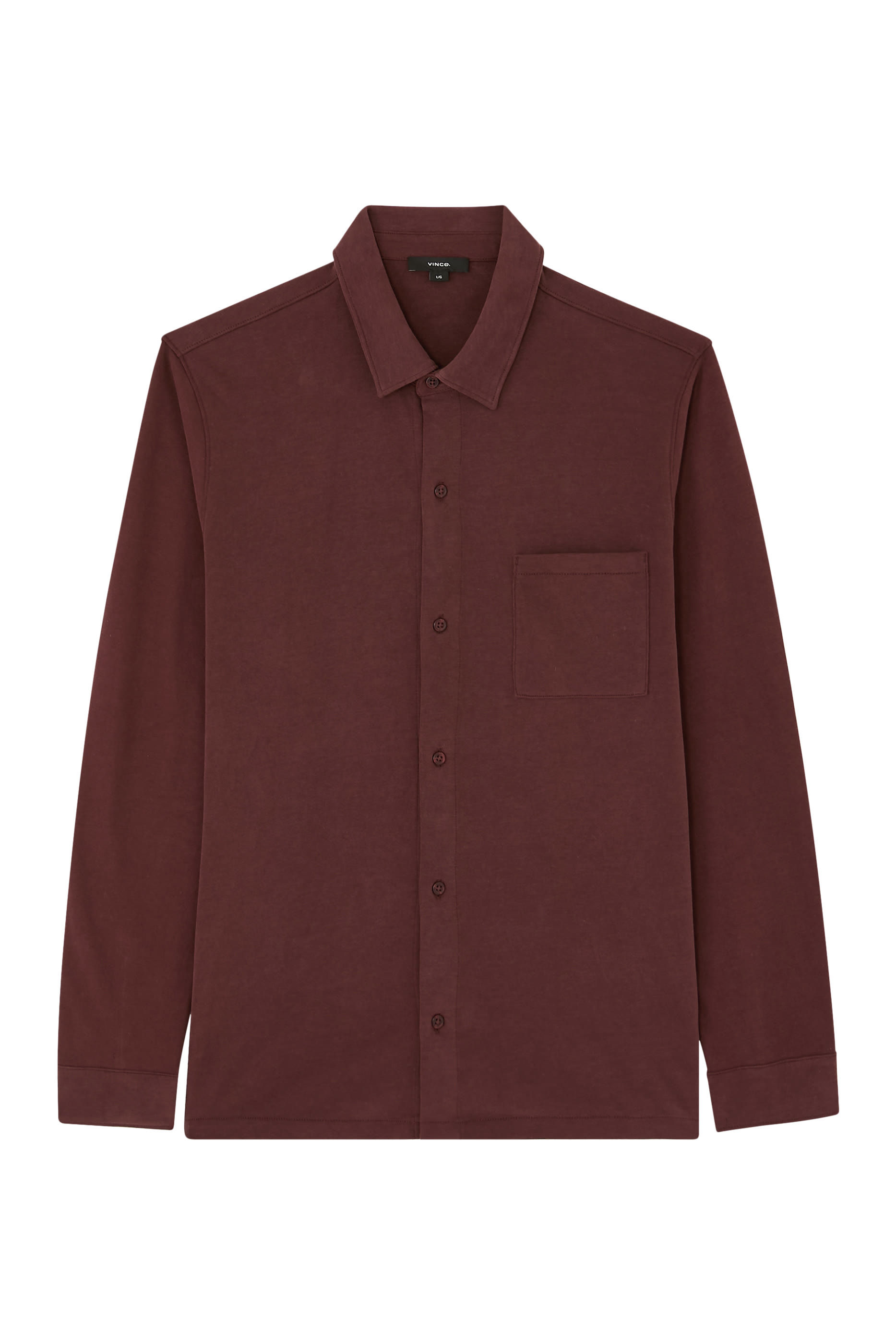 Sueded Cotton Jersey Button-Front Shirt
