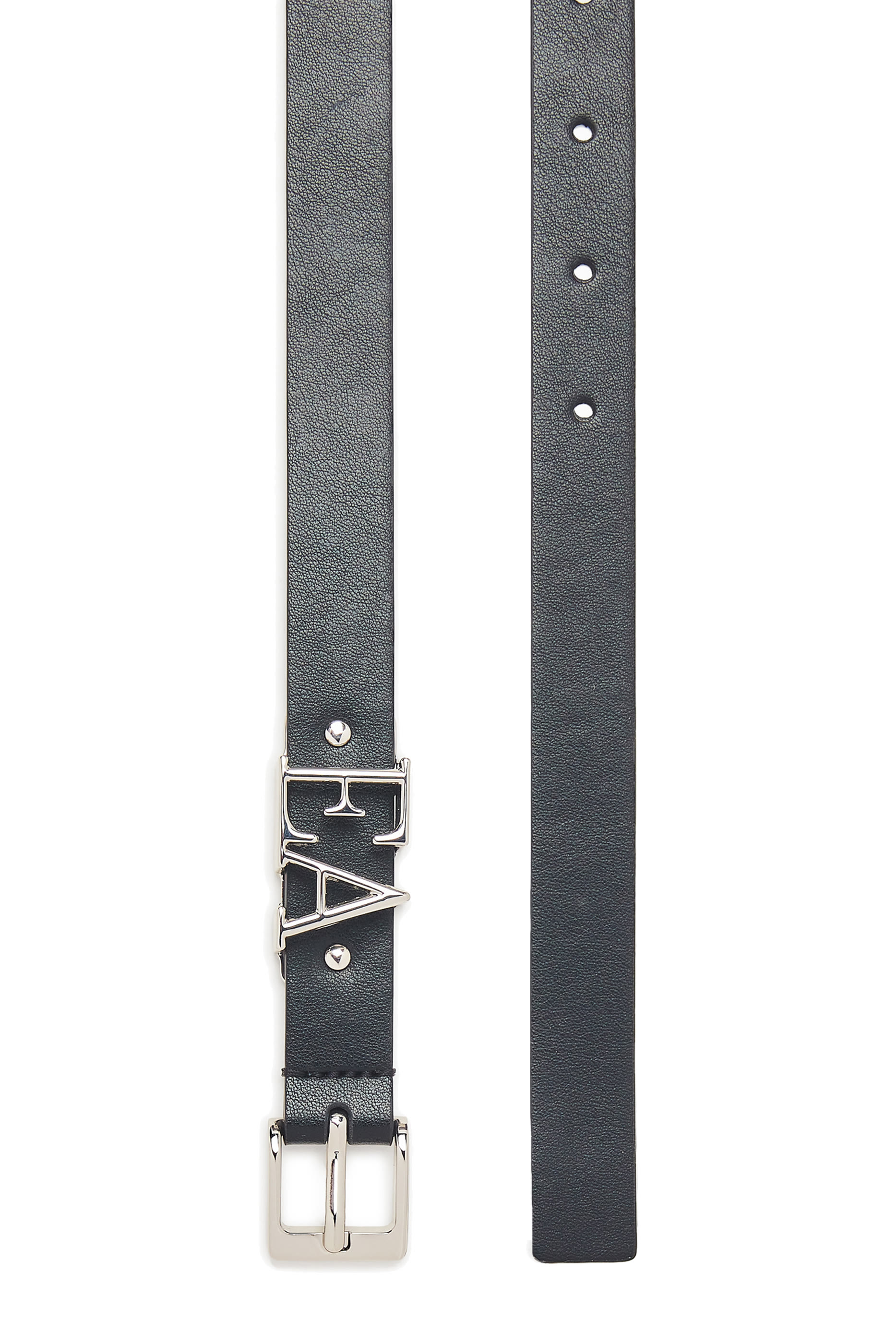 Suede Logo Buckle Belt