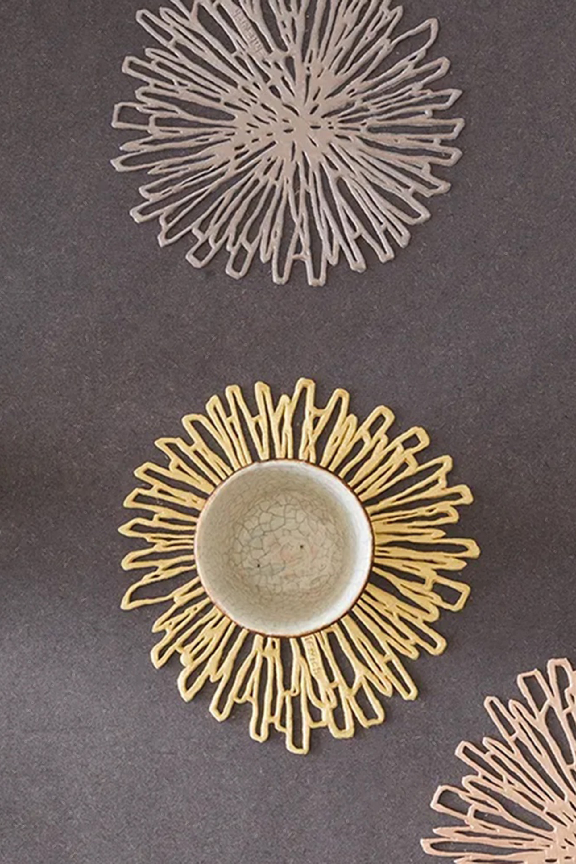 Bloom Gilded Pressed Coasters Set