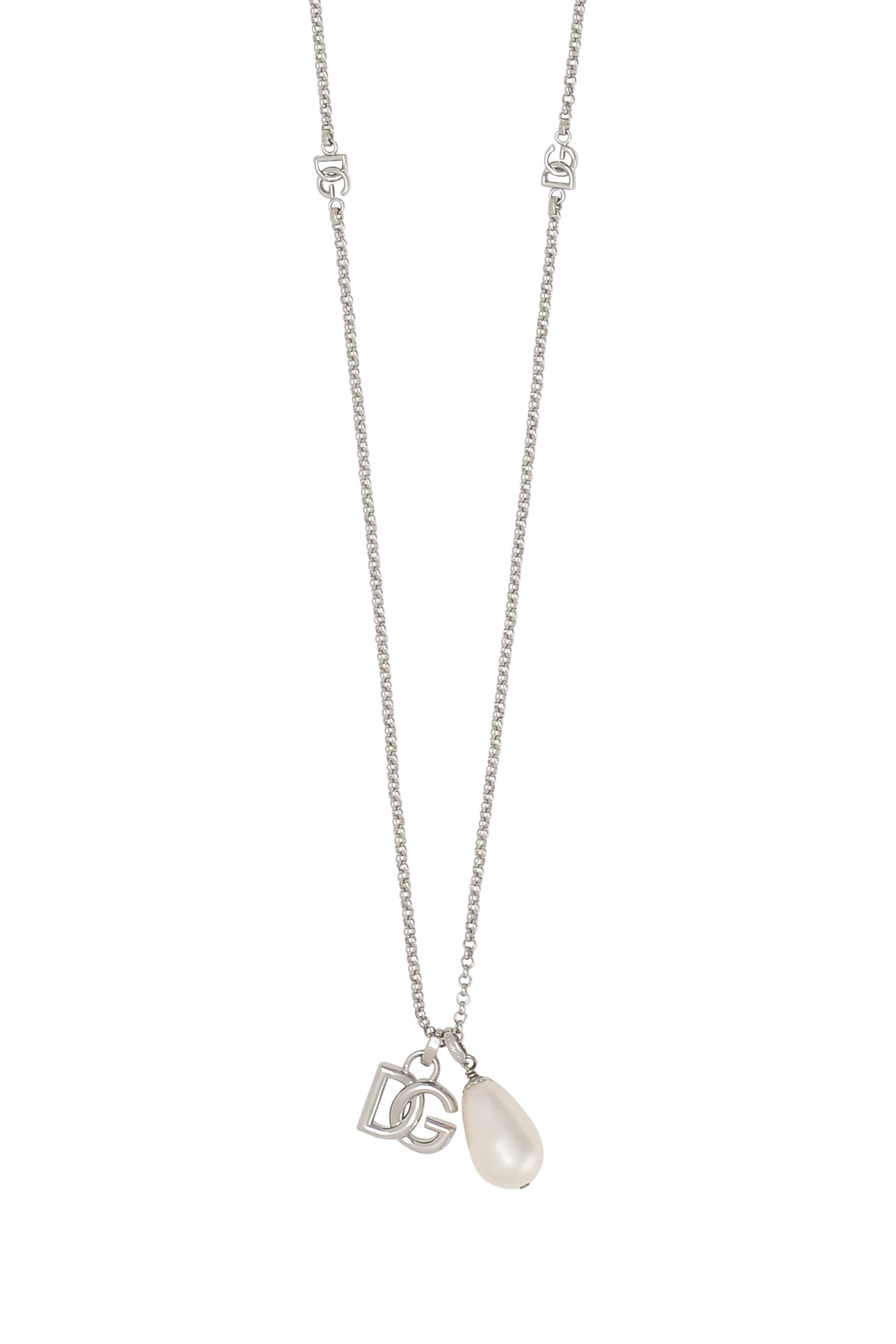  DG Logo Teardrop Necklace