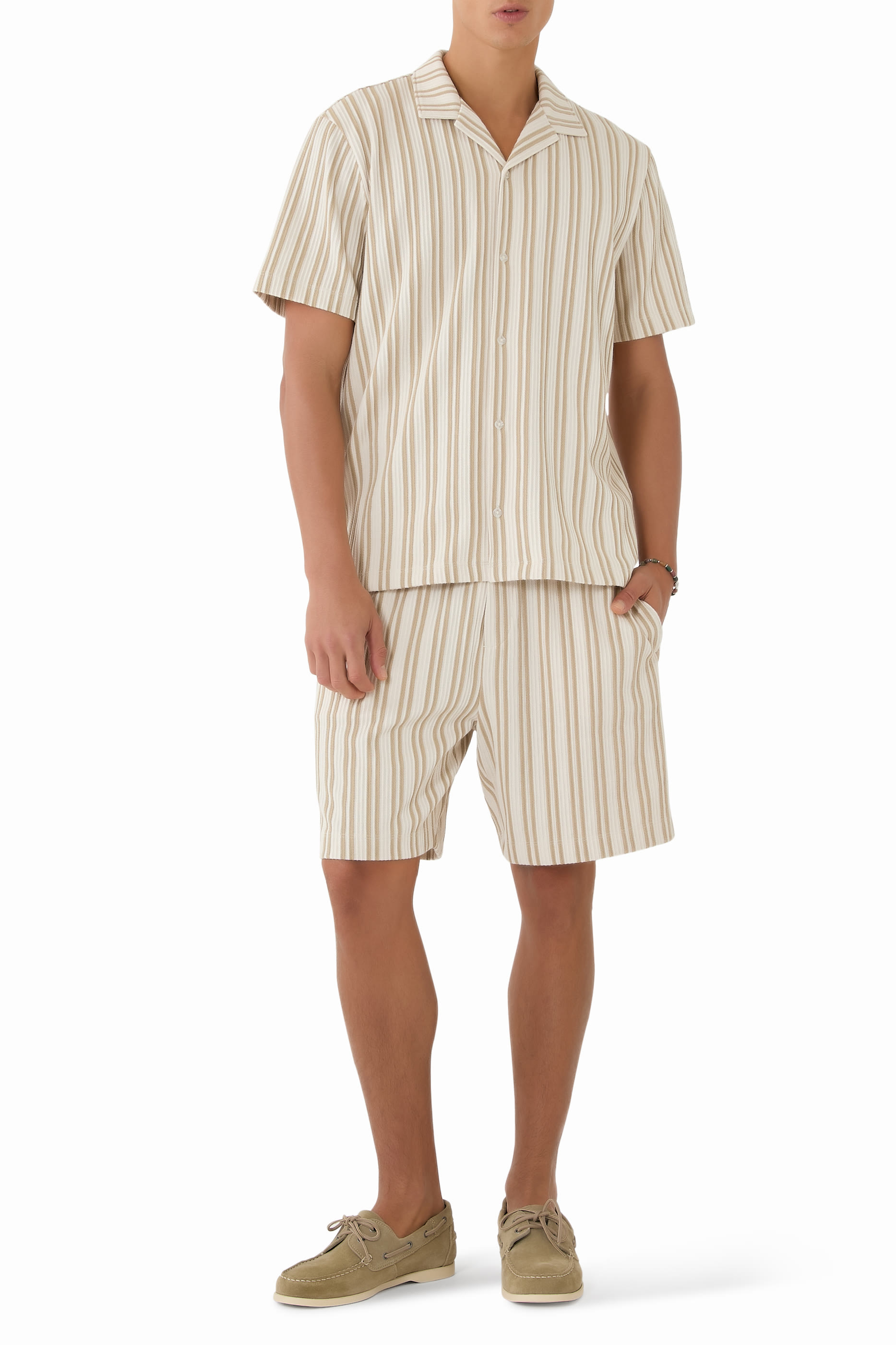 Jacquard Stripe Shorts