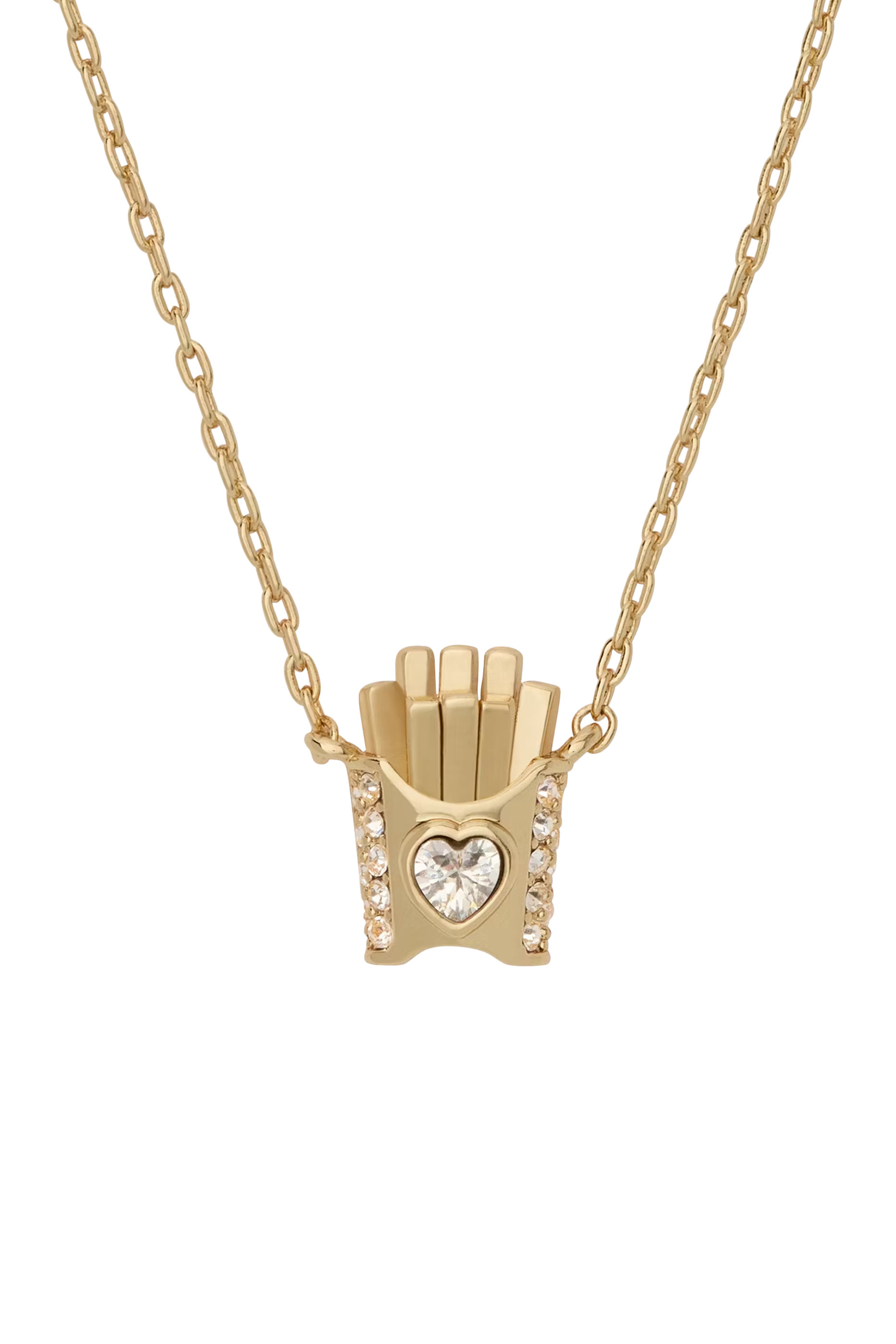 What a Snack Fries Pendant, Brass & Glass