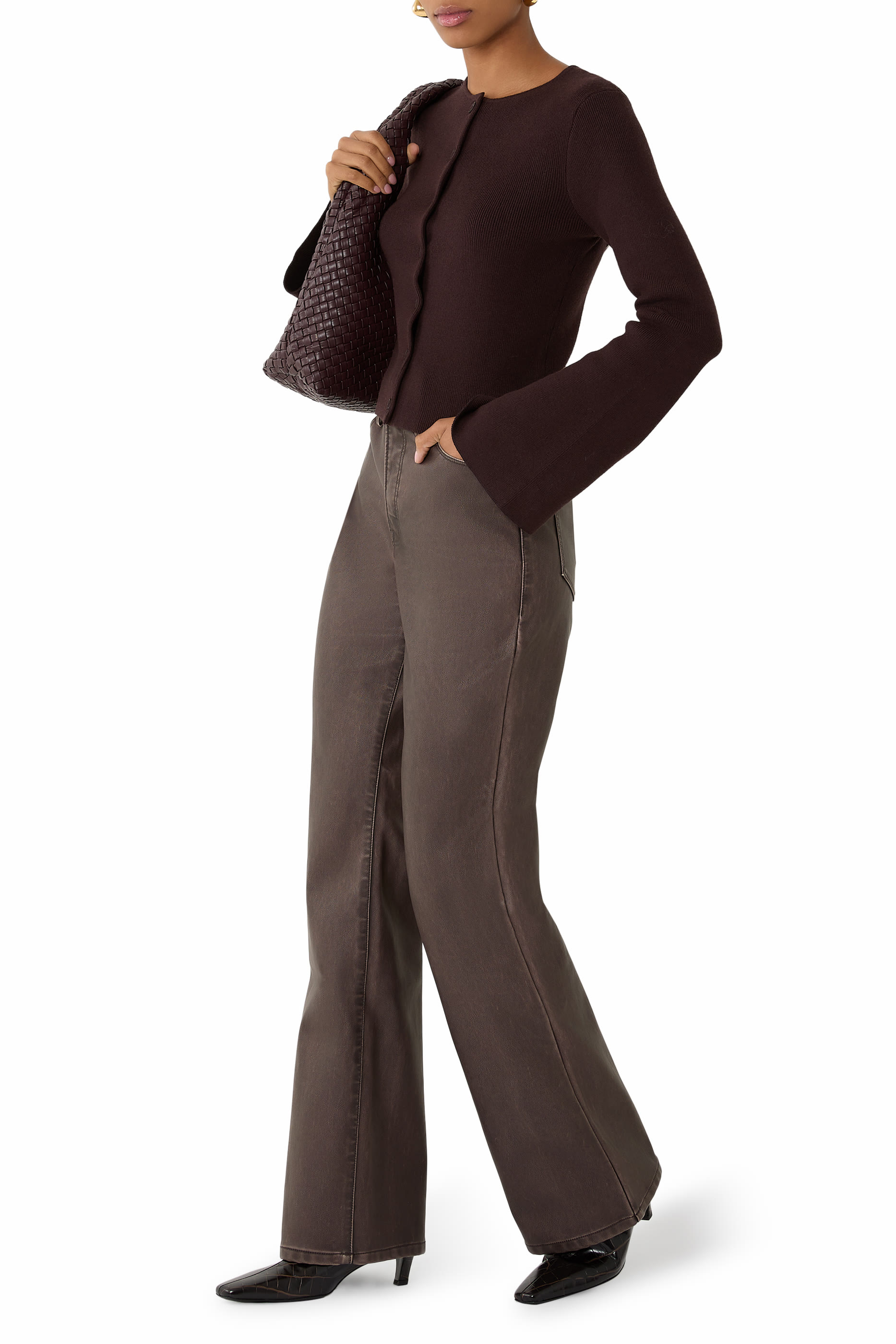 Good Classic Bootcut Faux Leather Pants