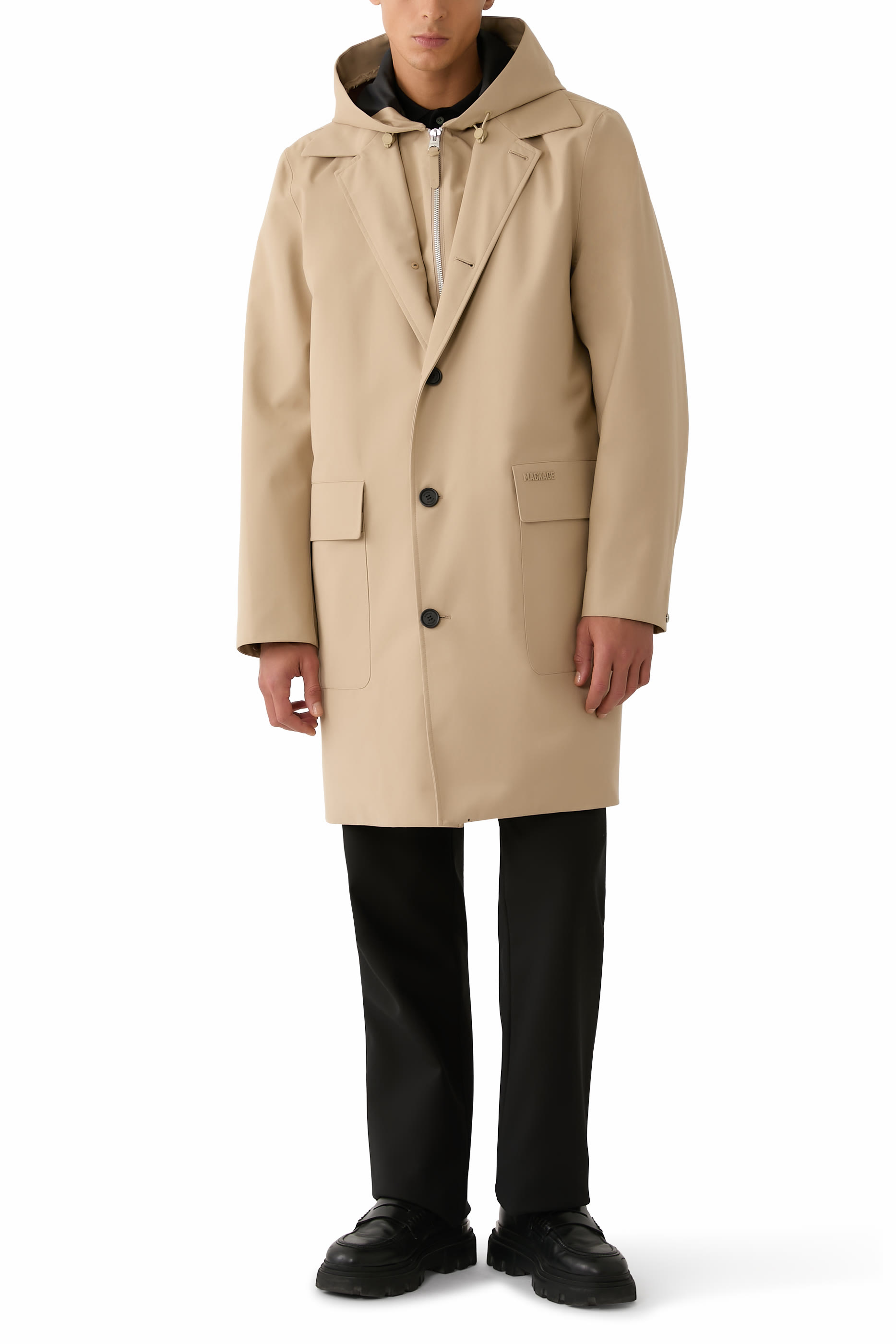 Mathias 3-in-1 Balmacaan Coat with Removable Down Liner