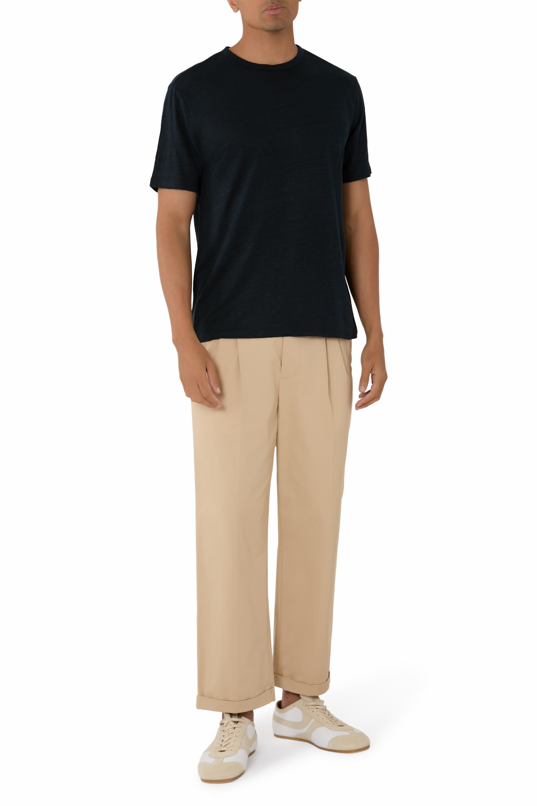 Linen Crew Neck T-Shirt