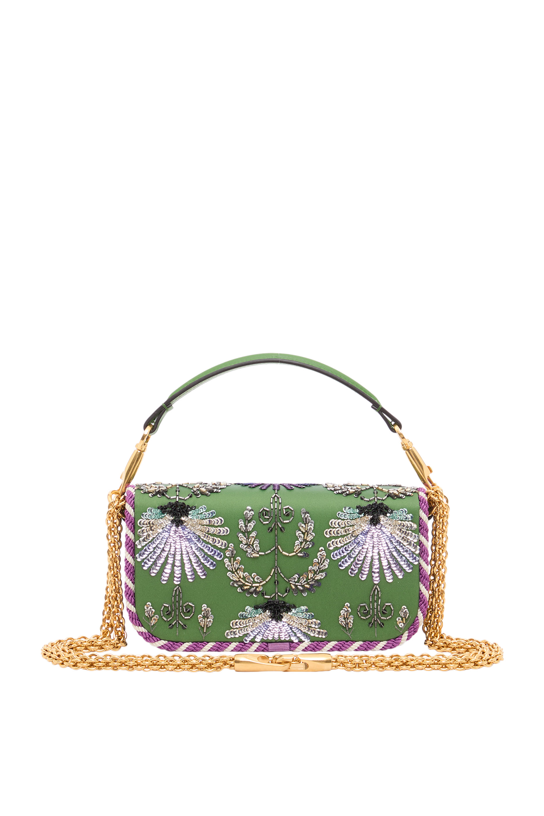 Jewel Logo VSling Embroidered Mini Handbag