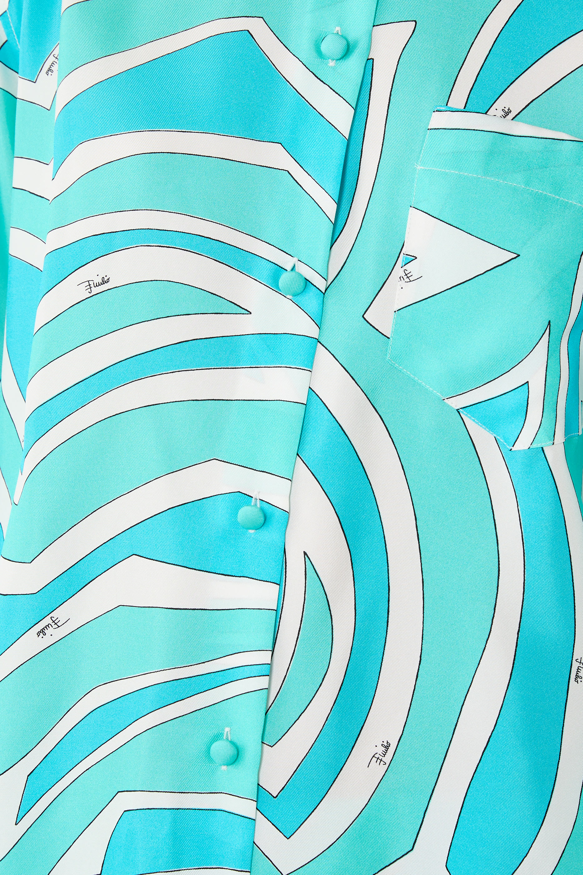 Printed Silk Twill Shirt