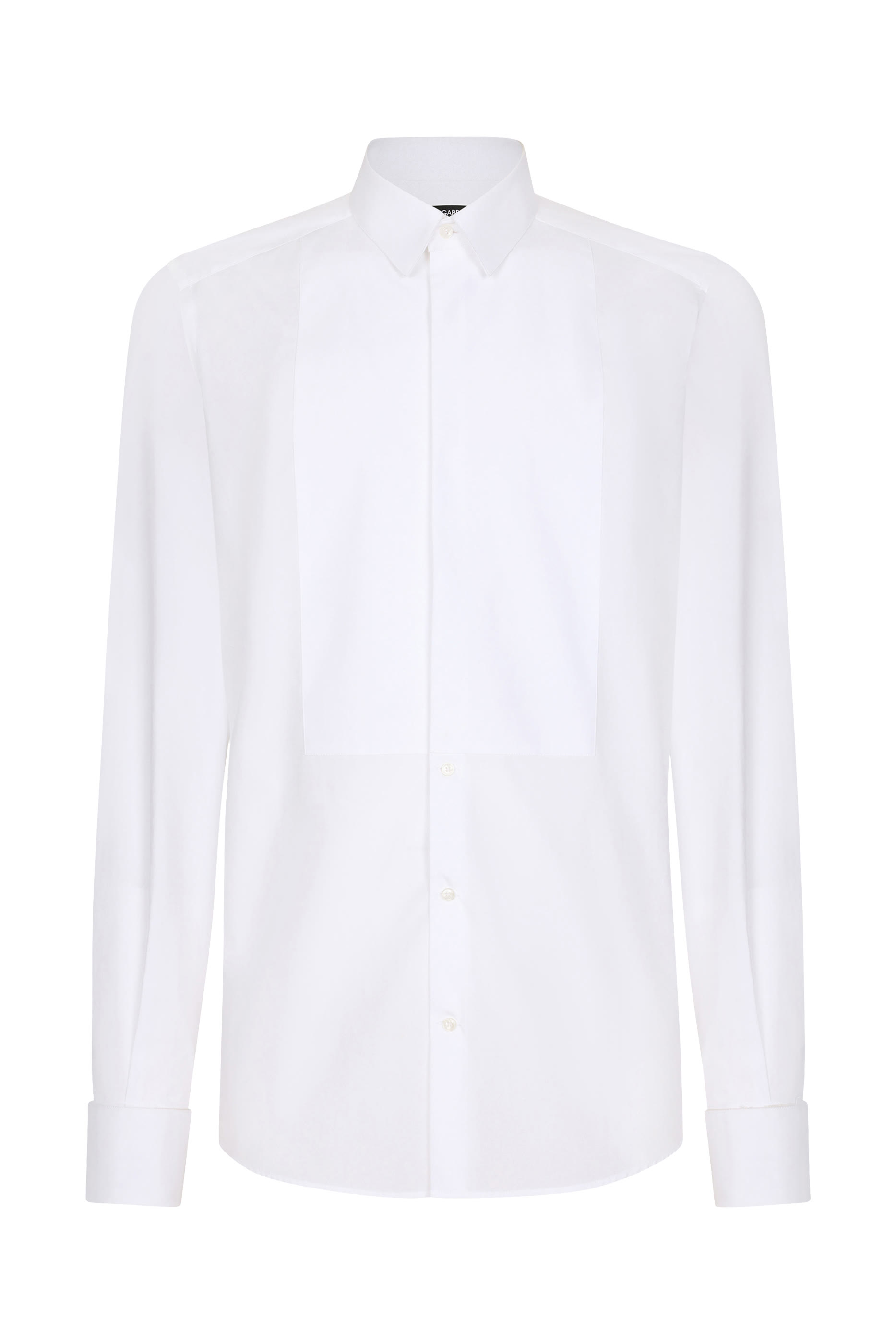 Cotton Poplin Gold-Fit Tuxedo Shirt