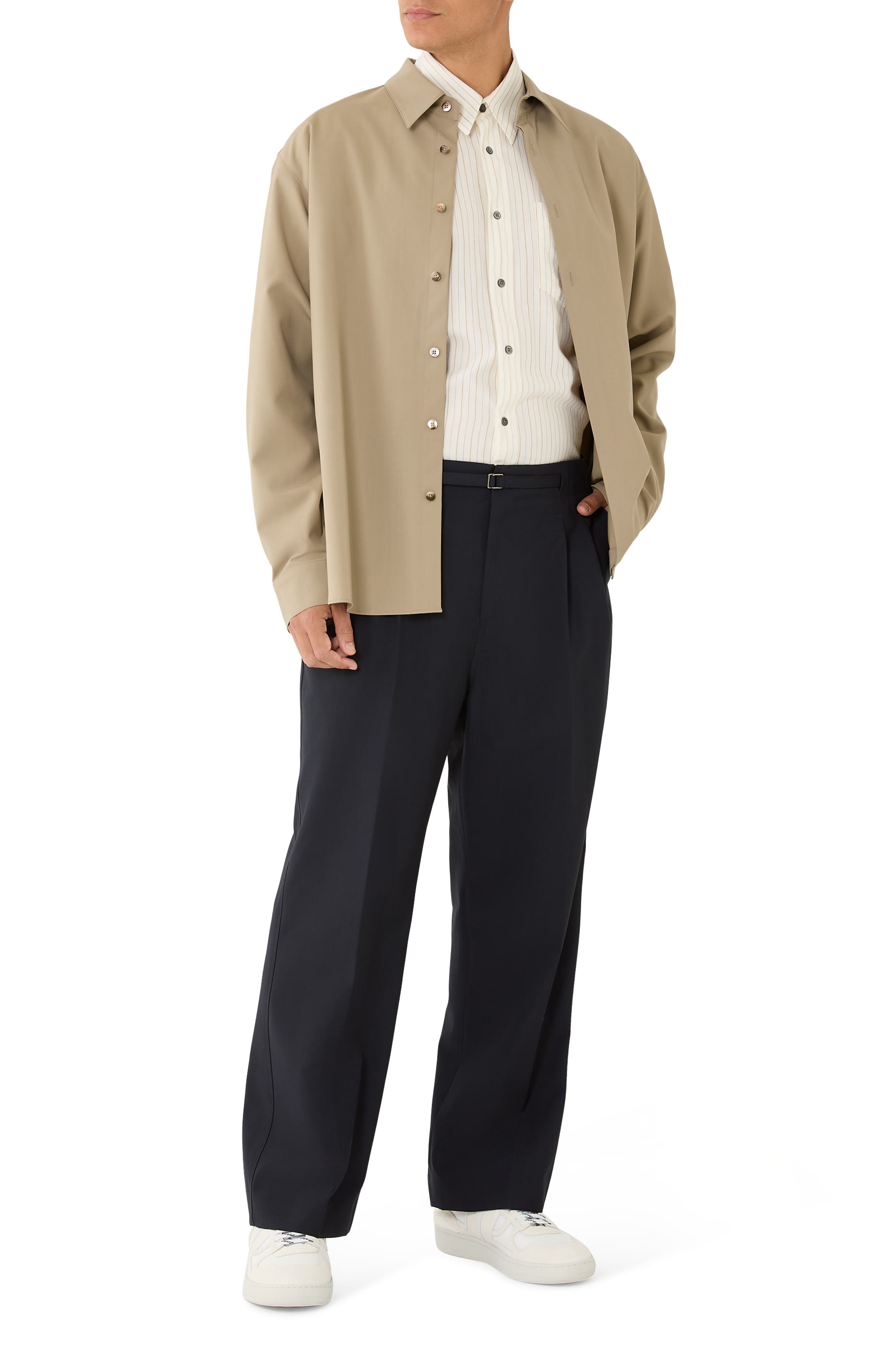 Pleat Belted Trousers 