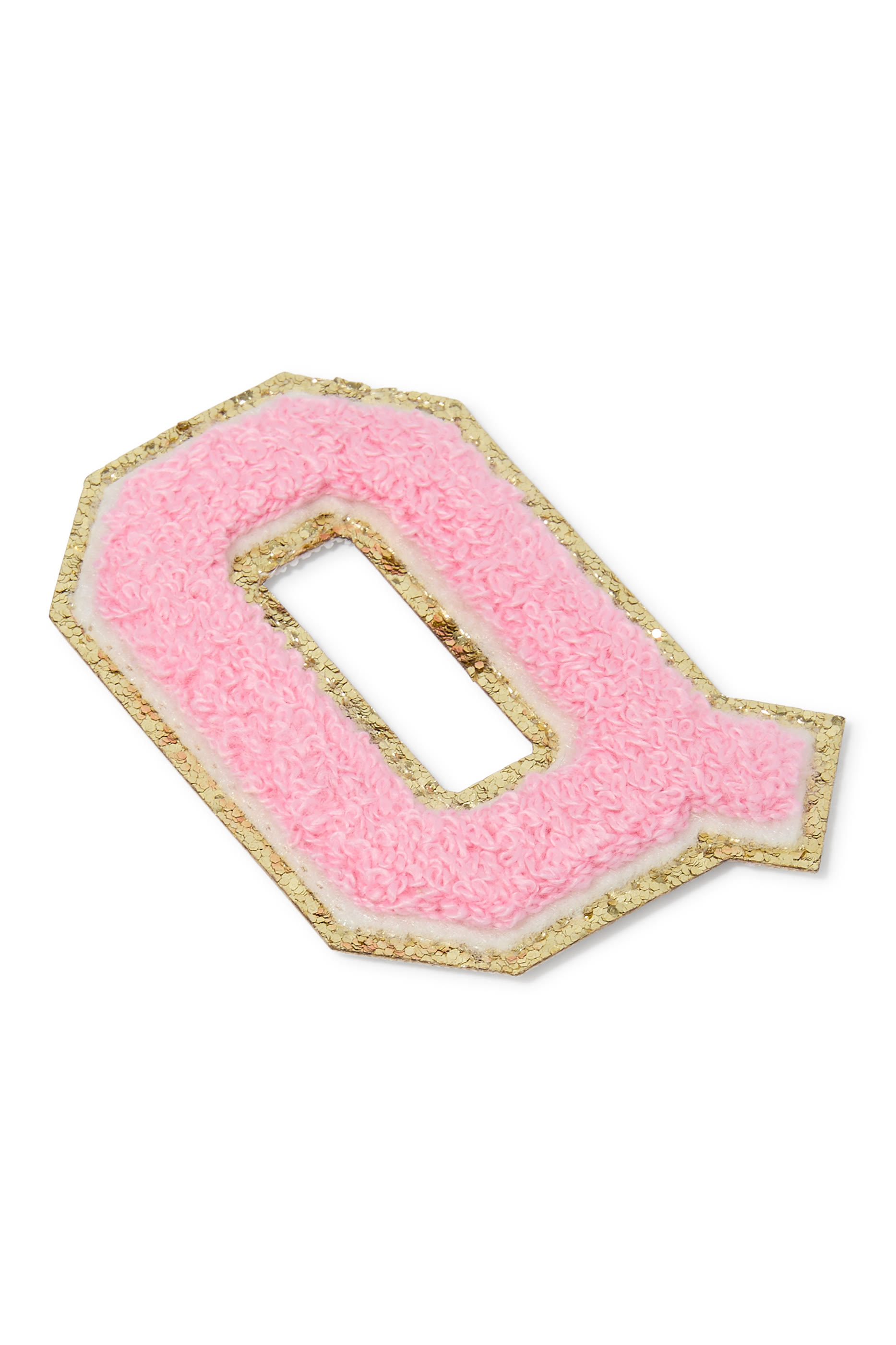 3&rdquo; Chenille Sparkle Q Letter Patch