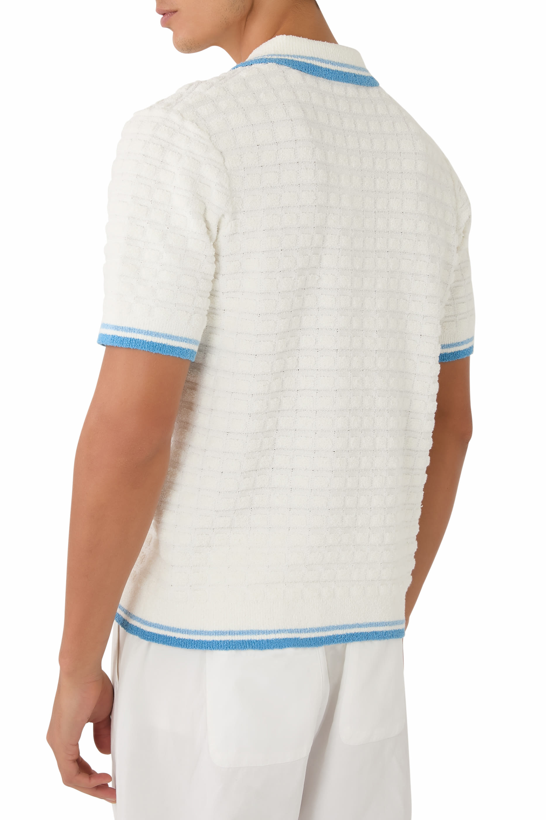 Cotton Boucl&eacute; Polo Shirt