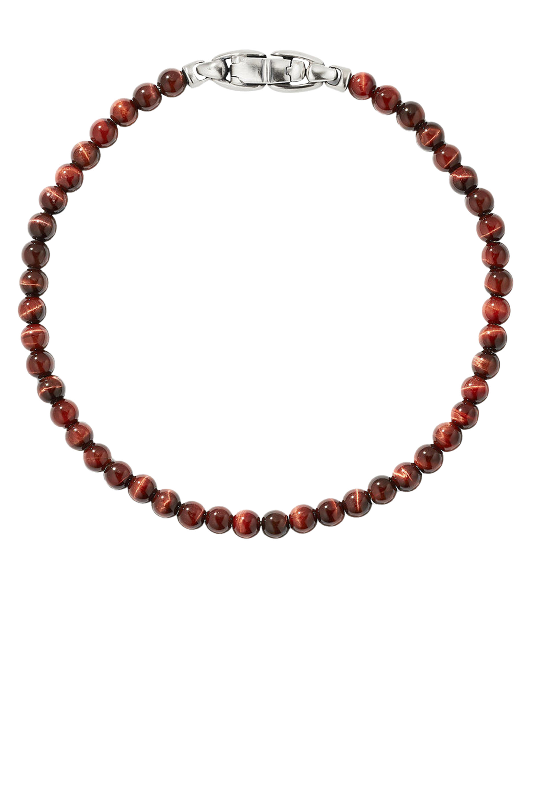 Spiritual Beads Bracelet, Sterling Silver & Tiger's Eye