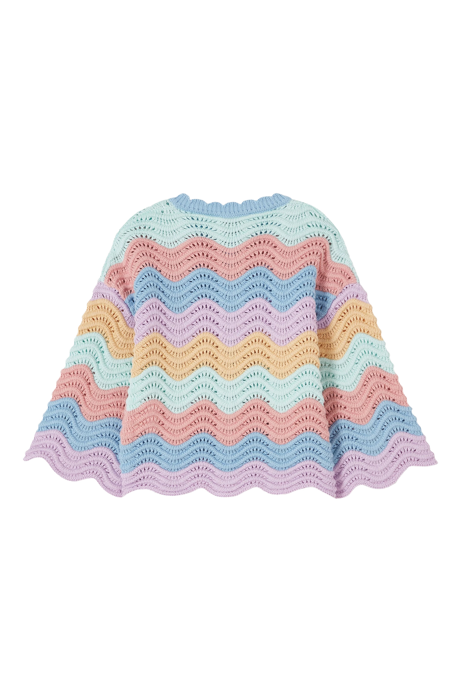 Kids Zigzag Crocheted Cardigan