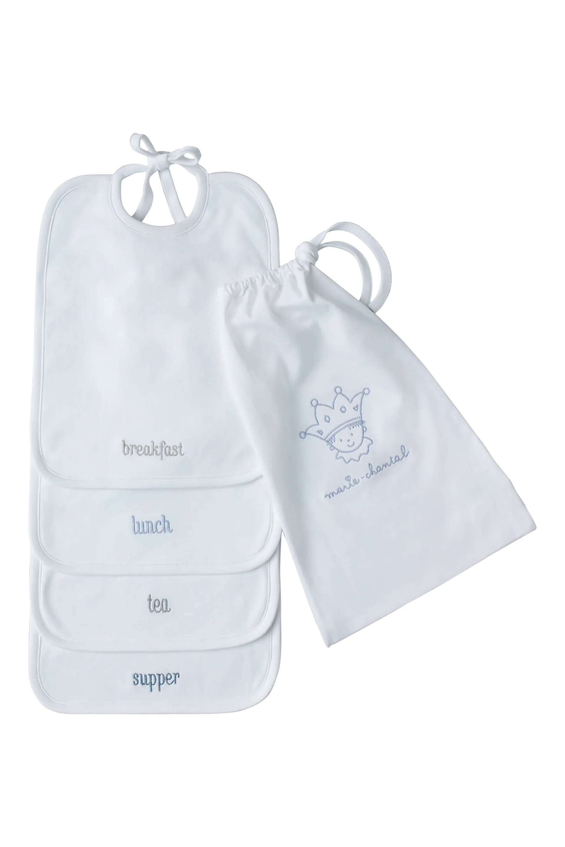 Kids Embroidered Bib Set