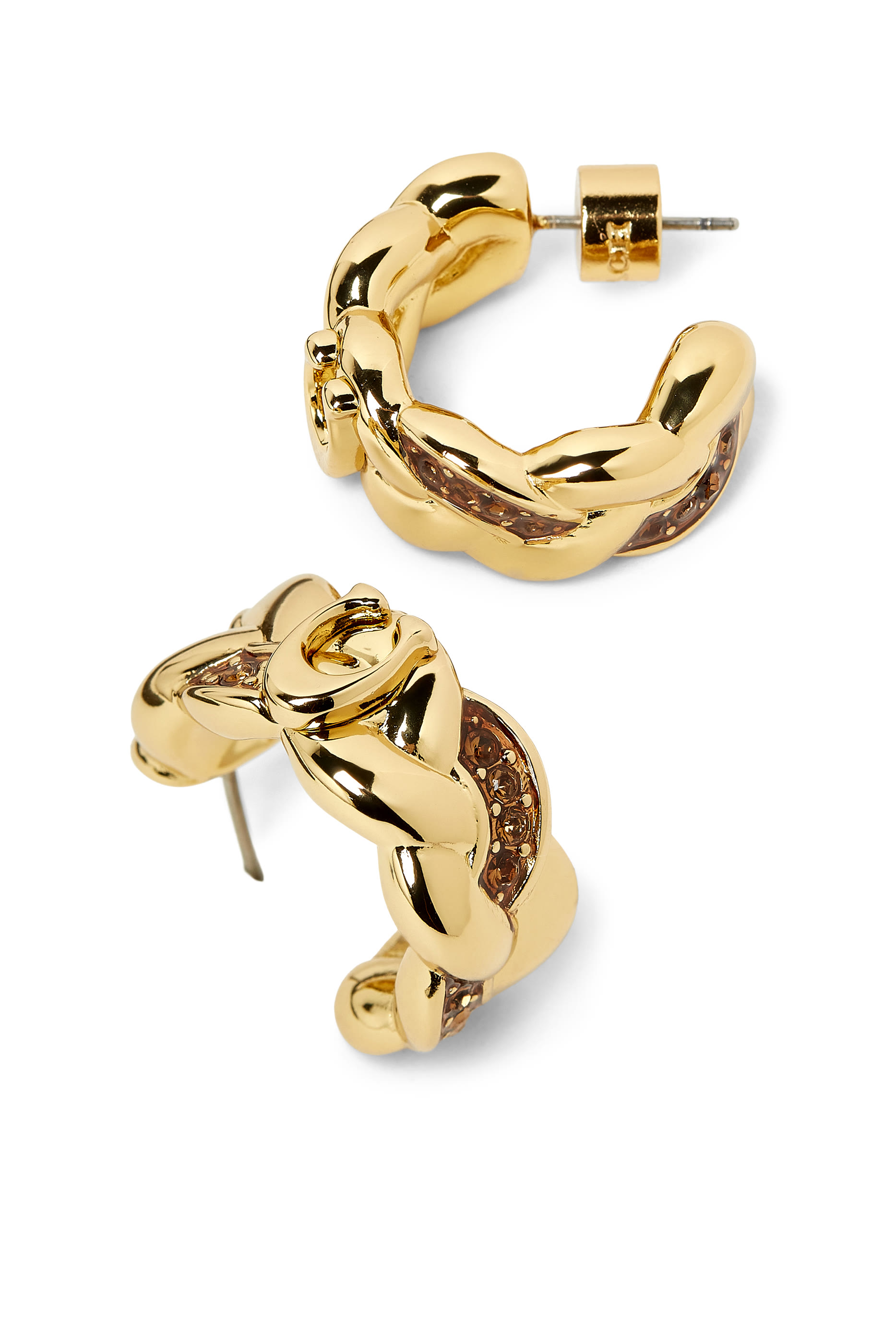 Braided Signature Hoop Earrings 