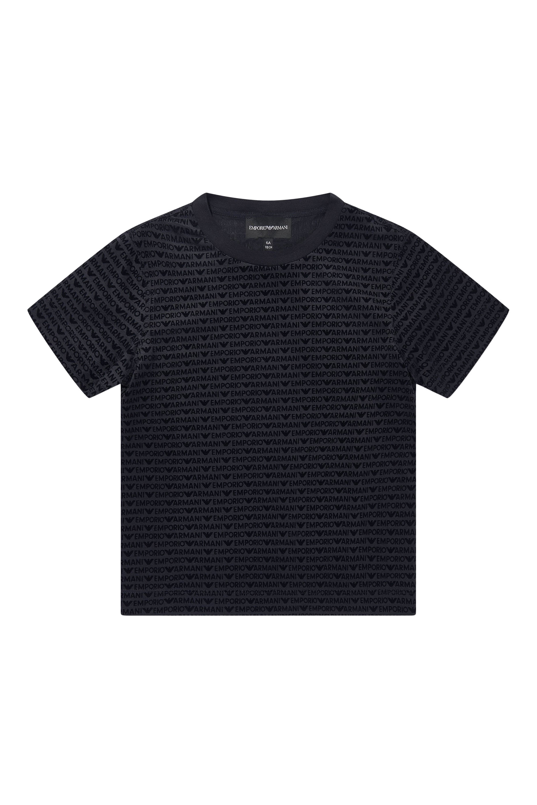 Kids ASV Lyocell-Blend Jersey T-Shirt with All-Over Flock Logo Lettering