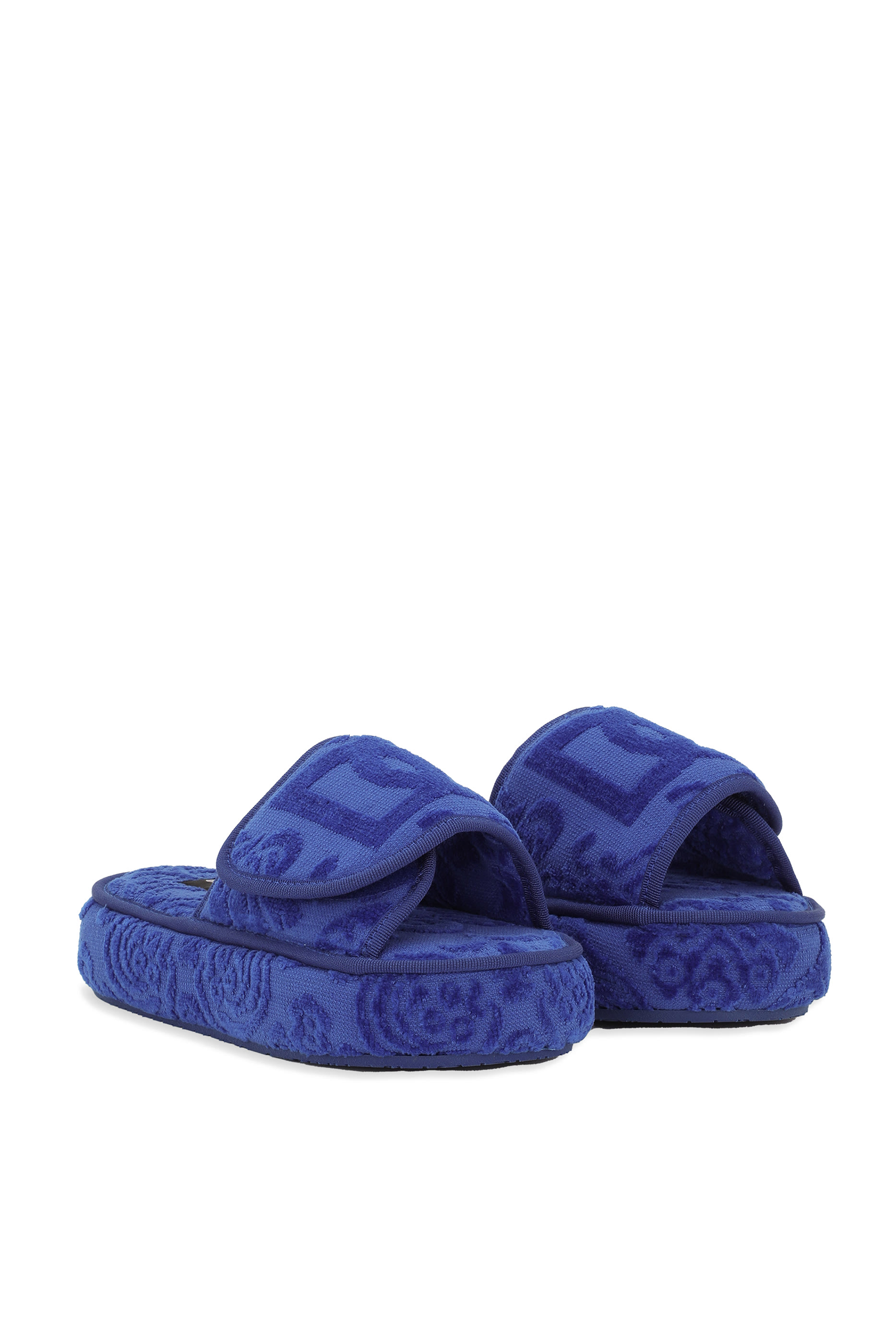 Jacquard Terry Cotton Plateau Slippers