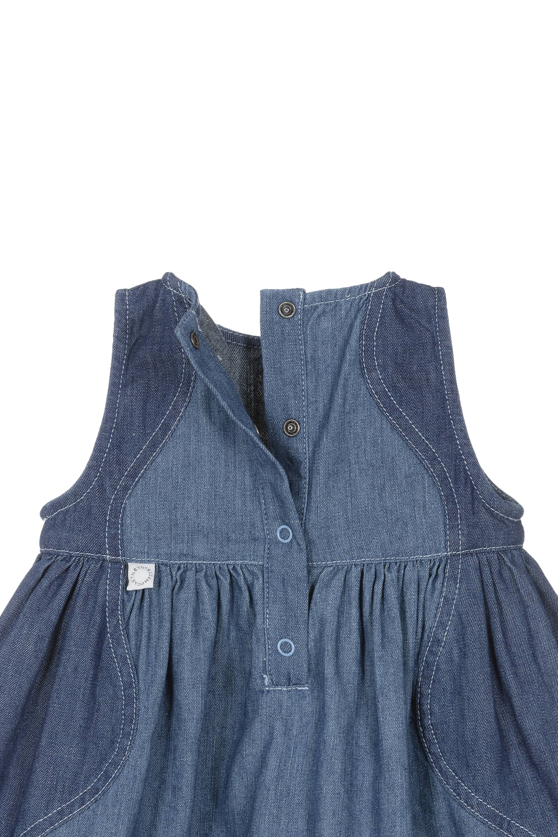 Kids Two-Tone Chambray Sleeveless Dress
