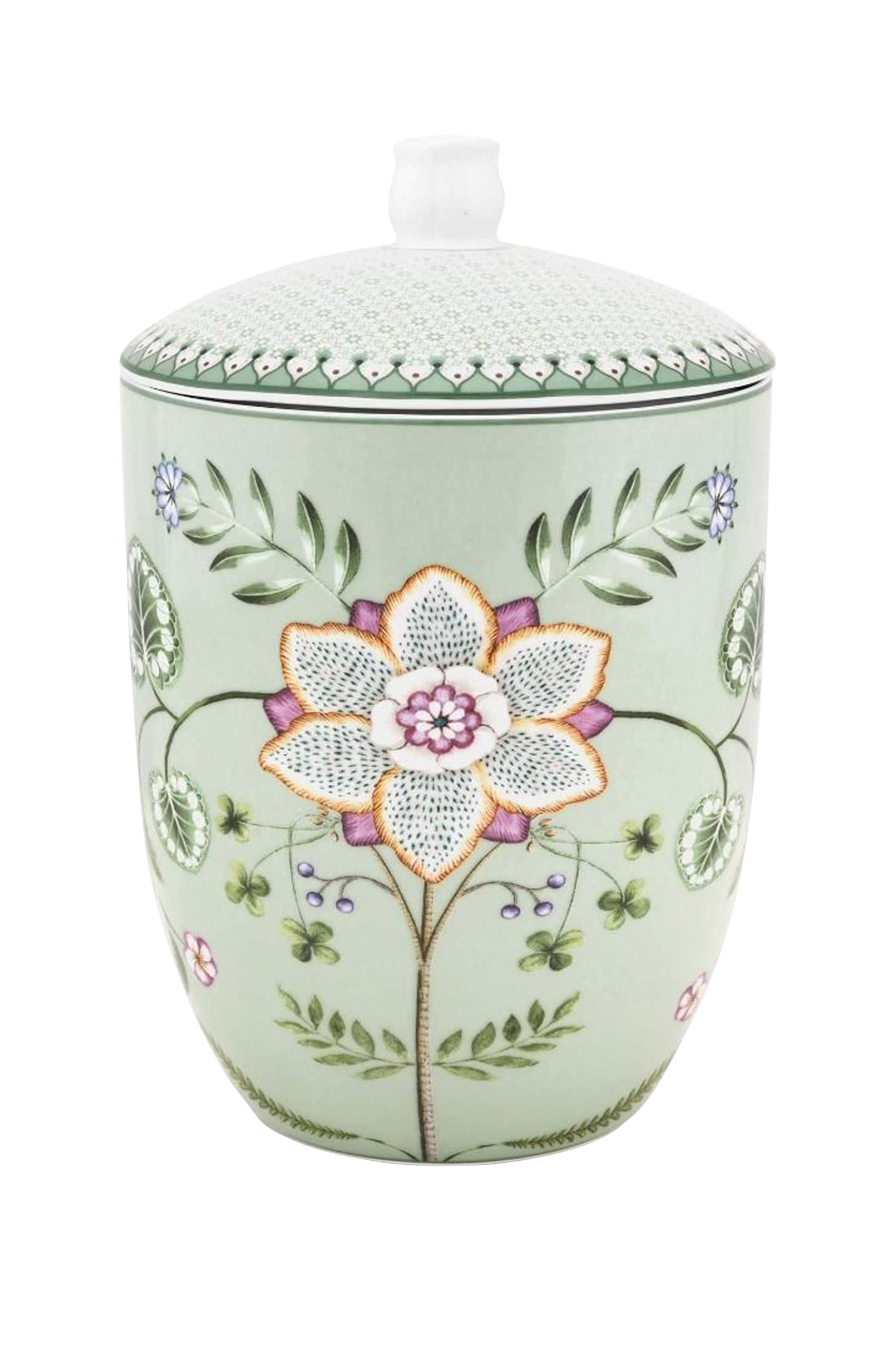Lily & Lotus Storage Jar