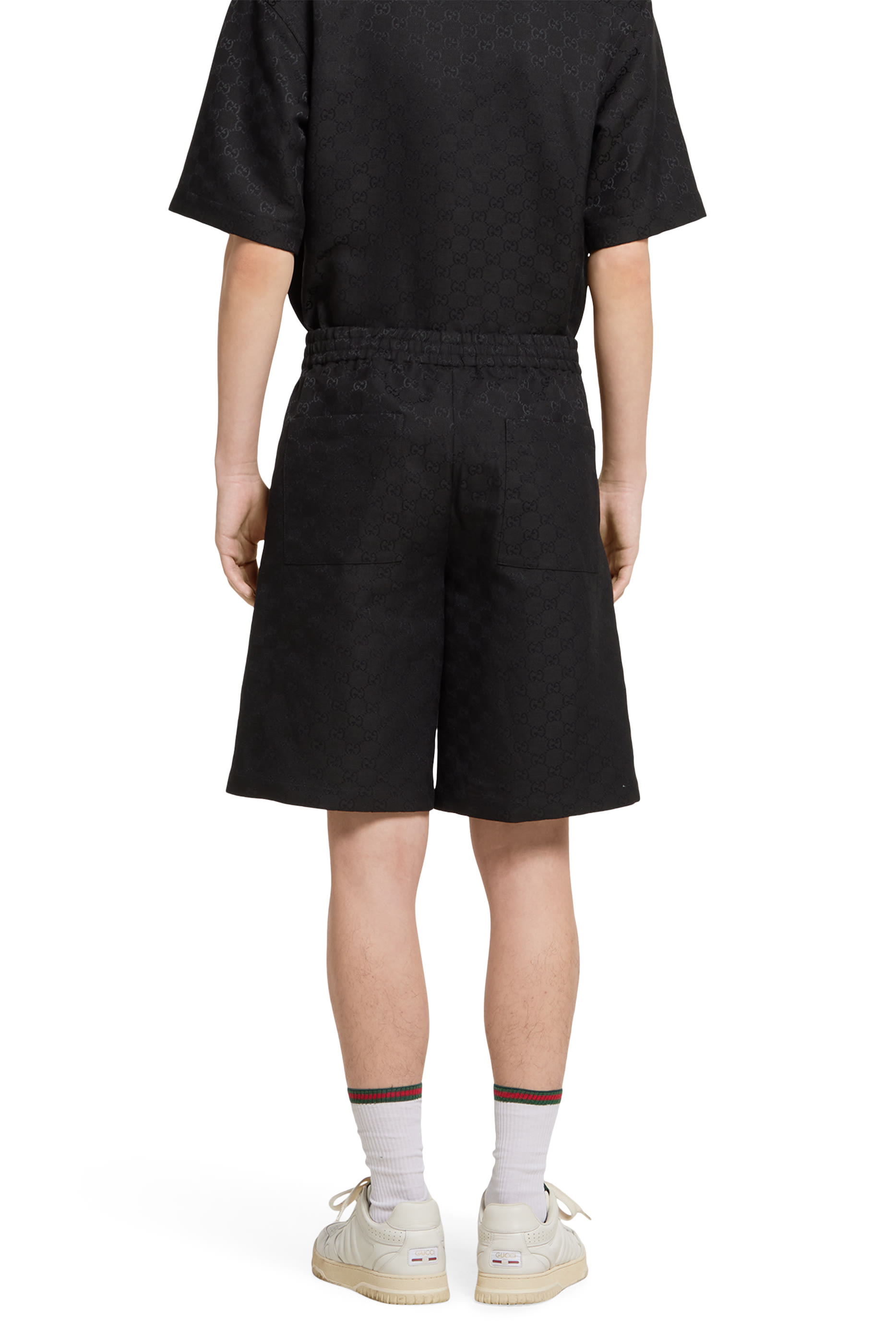 GG Canvas Linen Blend Shorts