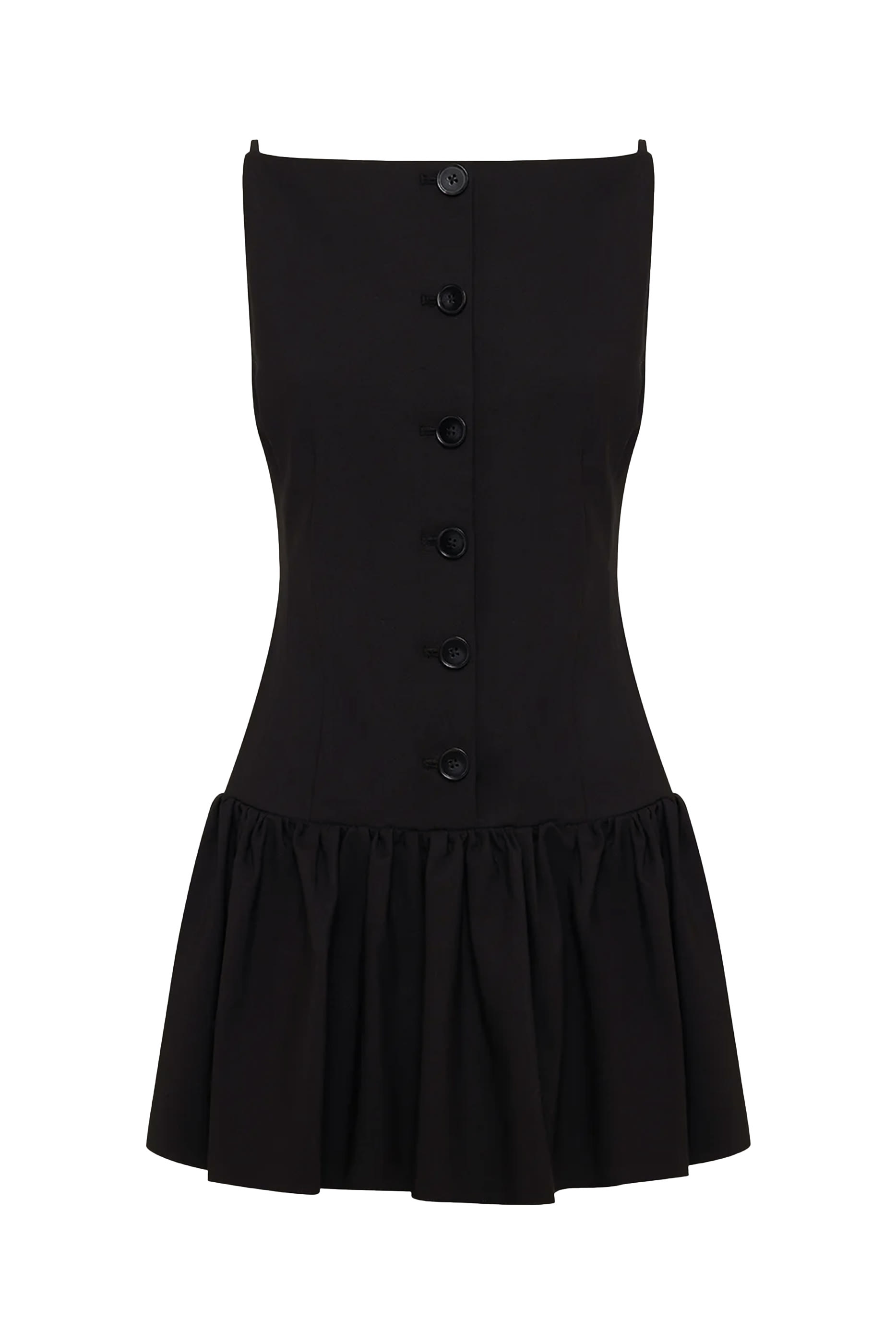 Lani Drop Waist Square-Neck Mini Dress