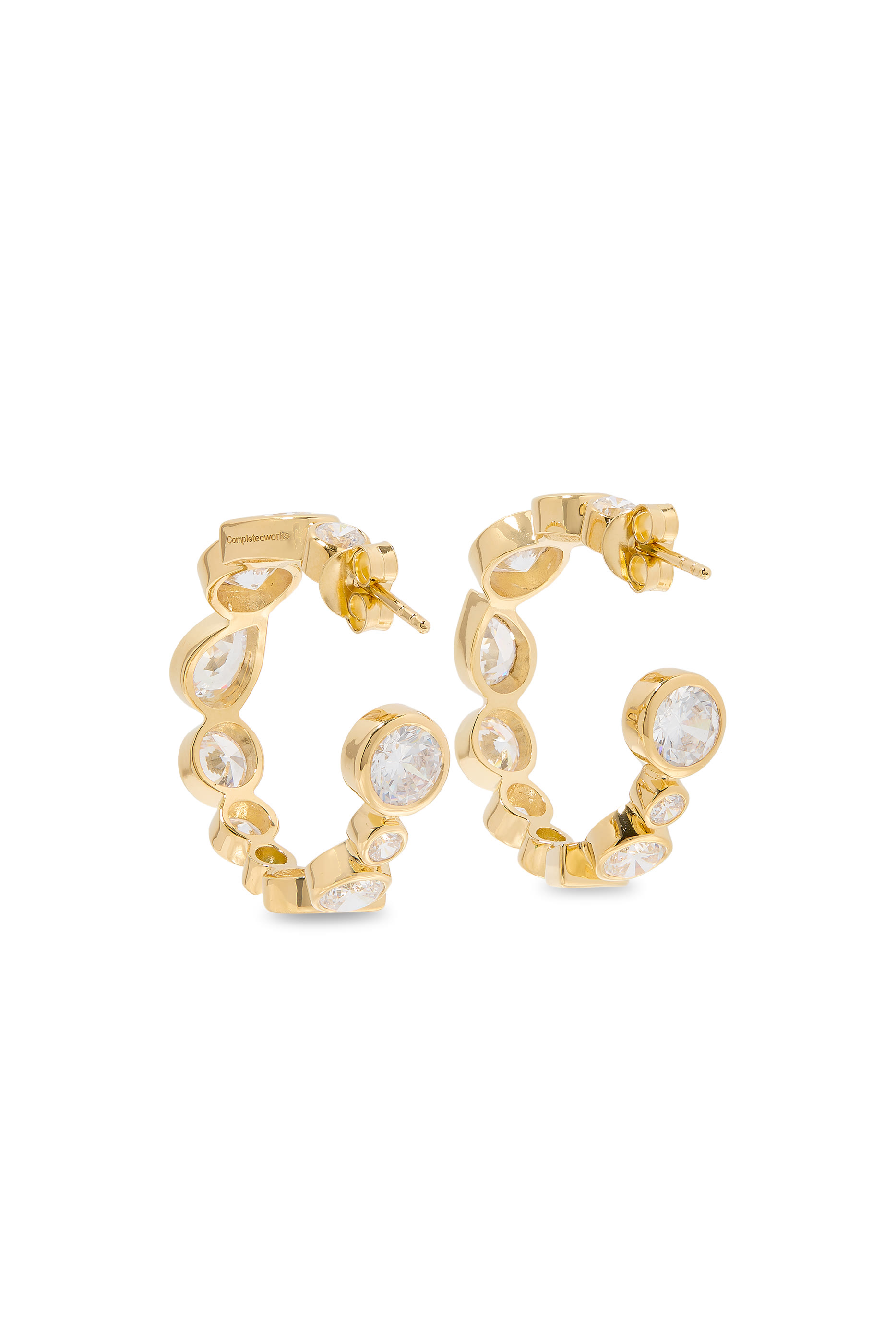 A Few Good Anti-Heroes Earrings,  Recycled Sterling Silver Plated in 18ct Yellow Gold Vermeil & Zirconia