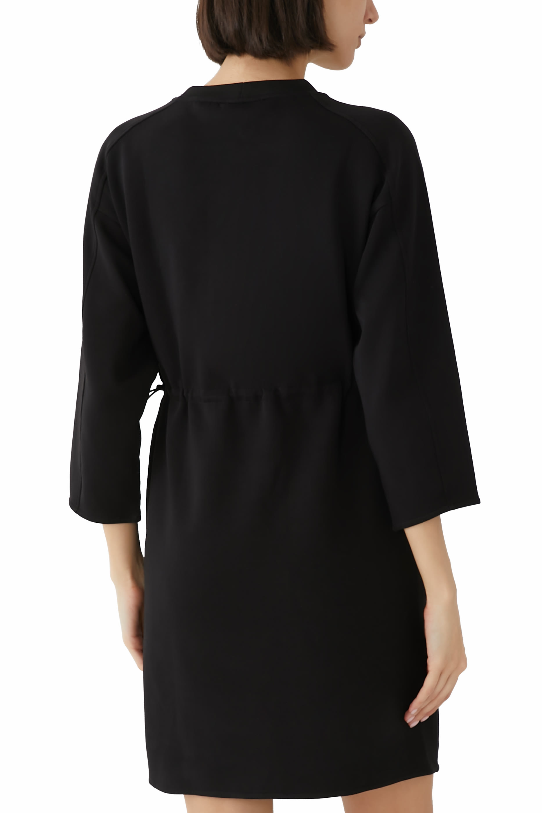 Double-Jersey Drawstring Dress 