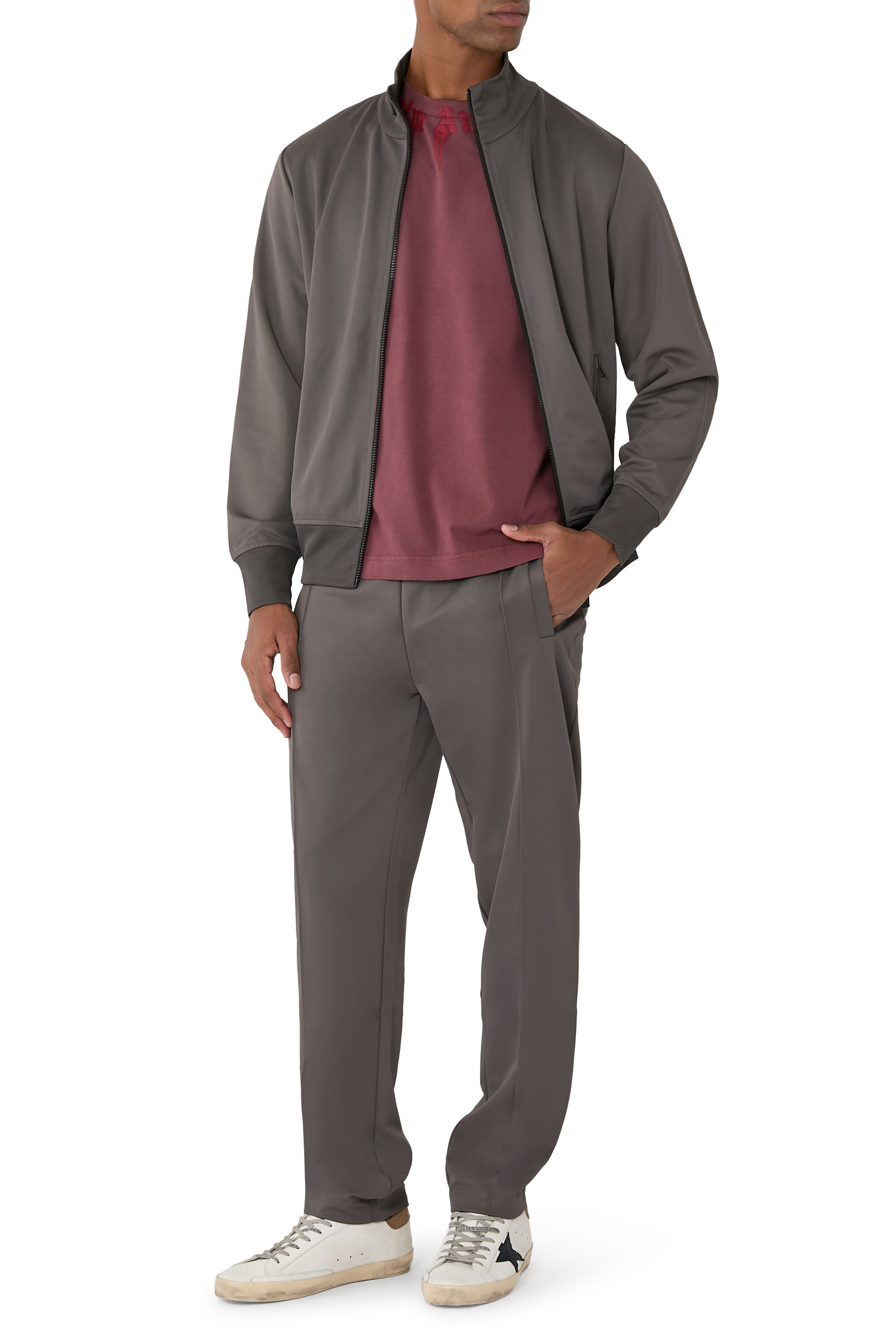 Back Curved Logo Track Jacket