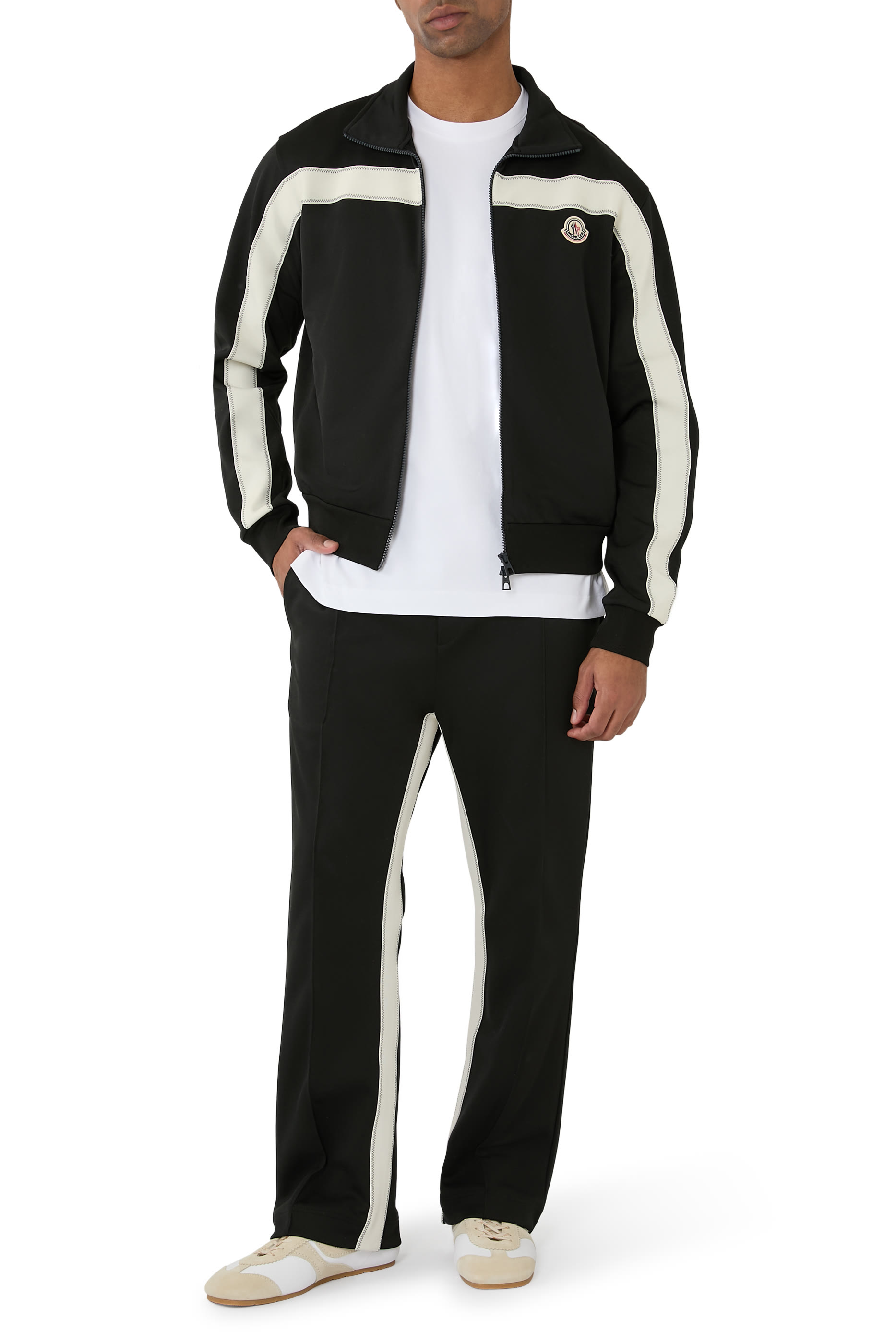 Track Jacket with Contrasting Panels 
