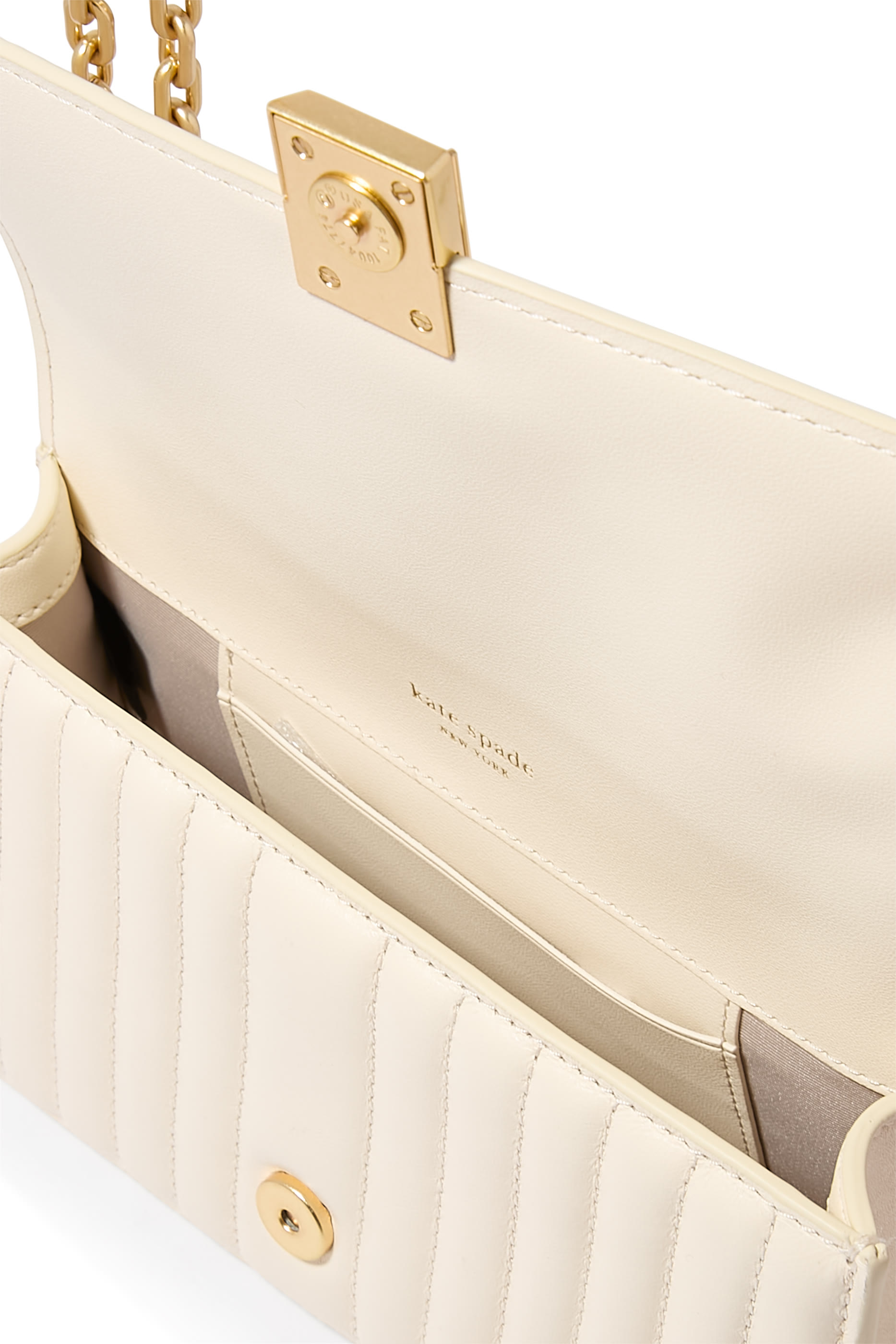 Deco Quilted Leather Mini Flap Chain Crossbody Bag