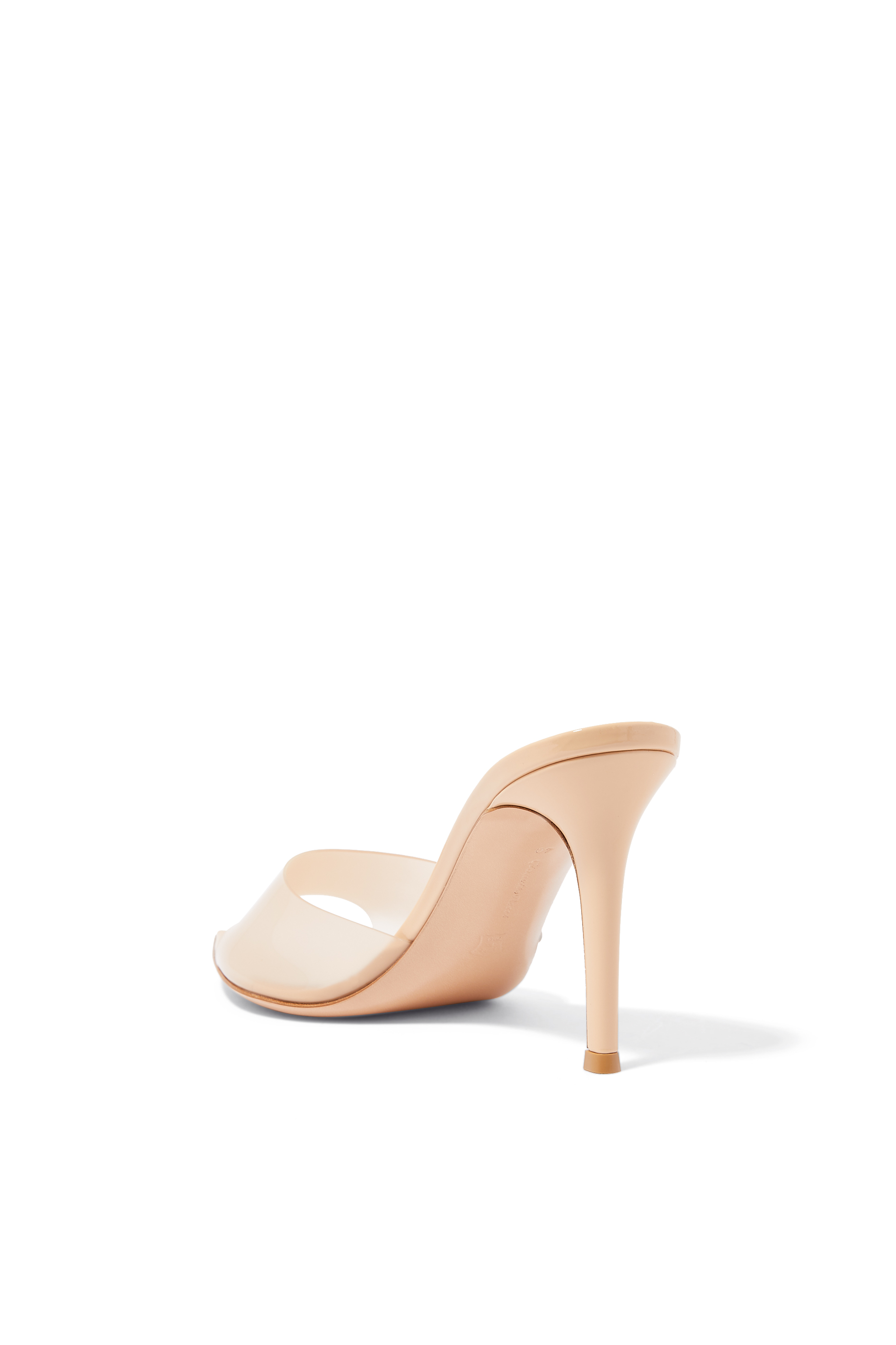 Elle 85 Plexi & Patent Leather Mules