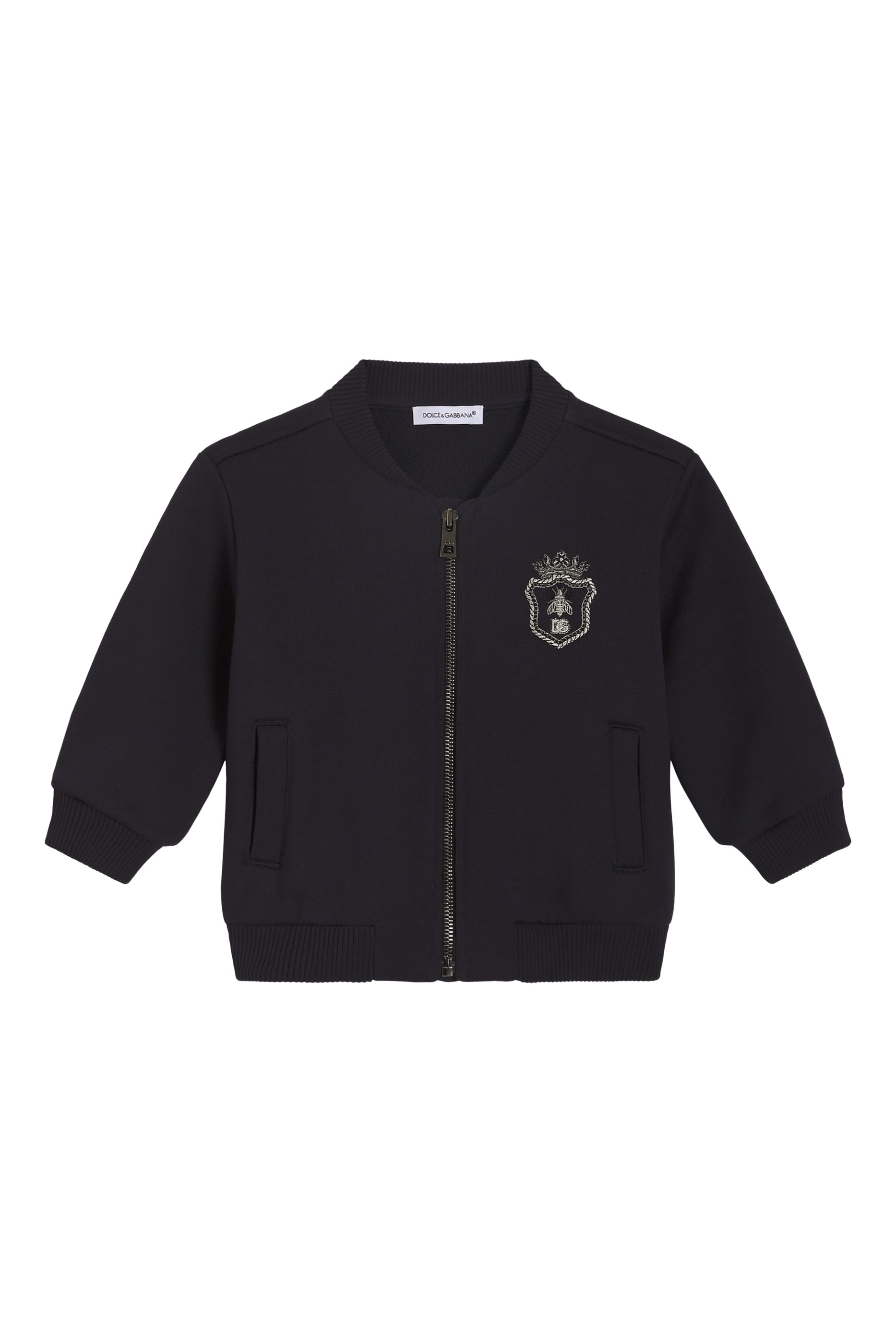 Kids Zip-Up Sweatshirt with Patch