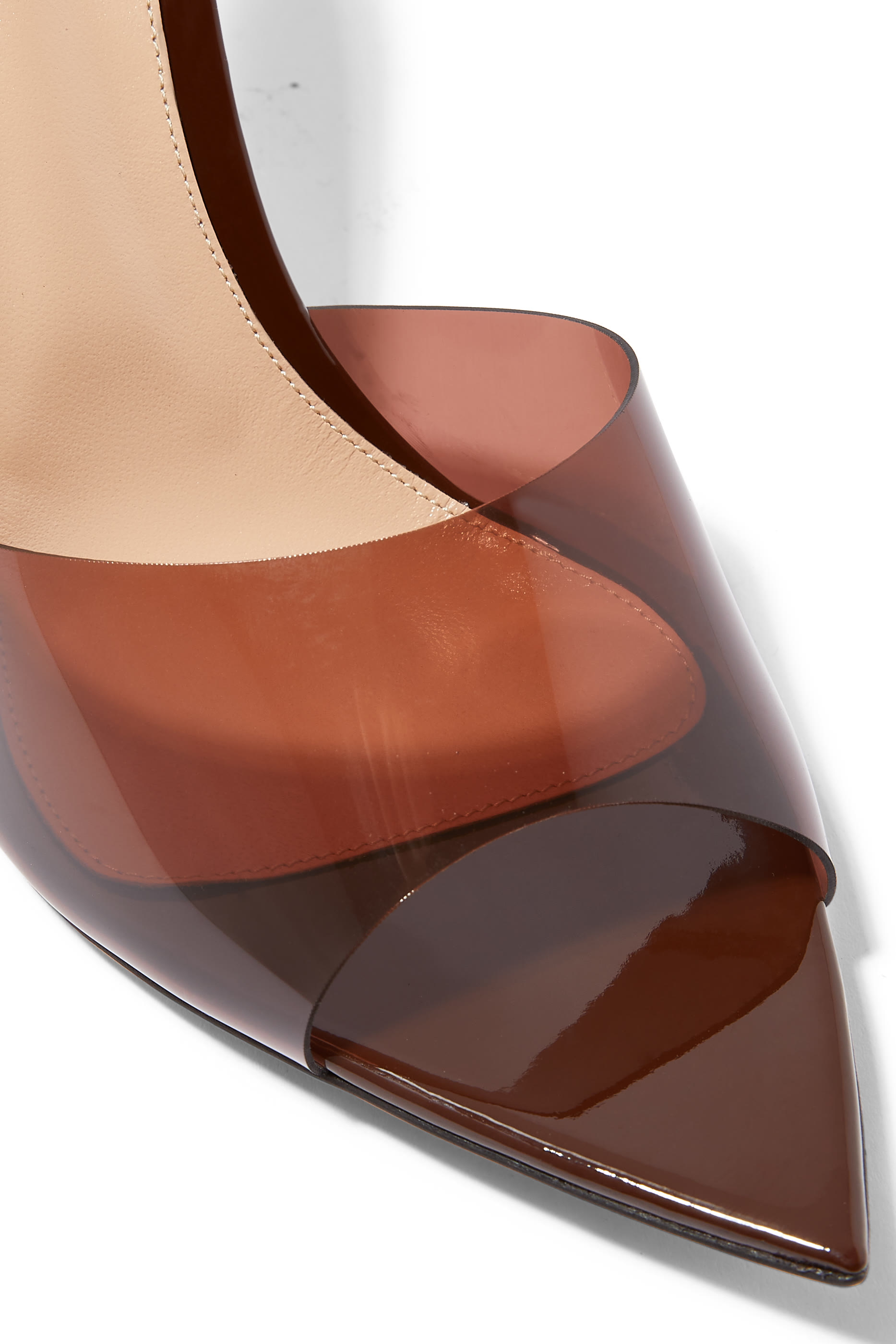 Elle 85 Plexi & Patent Leather Mules