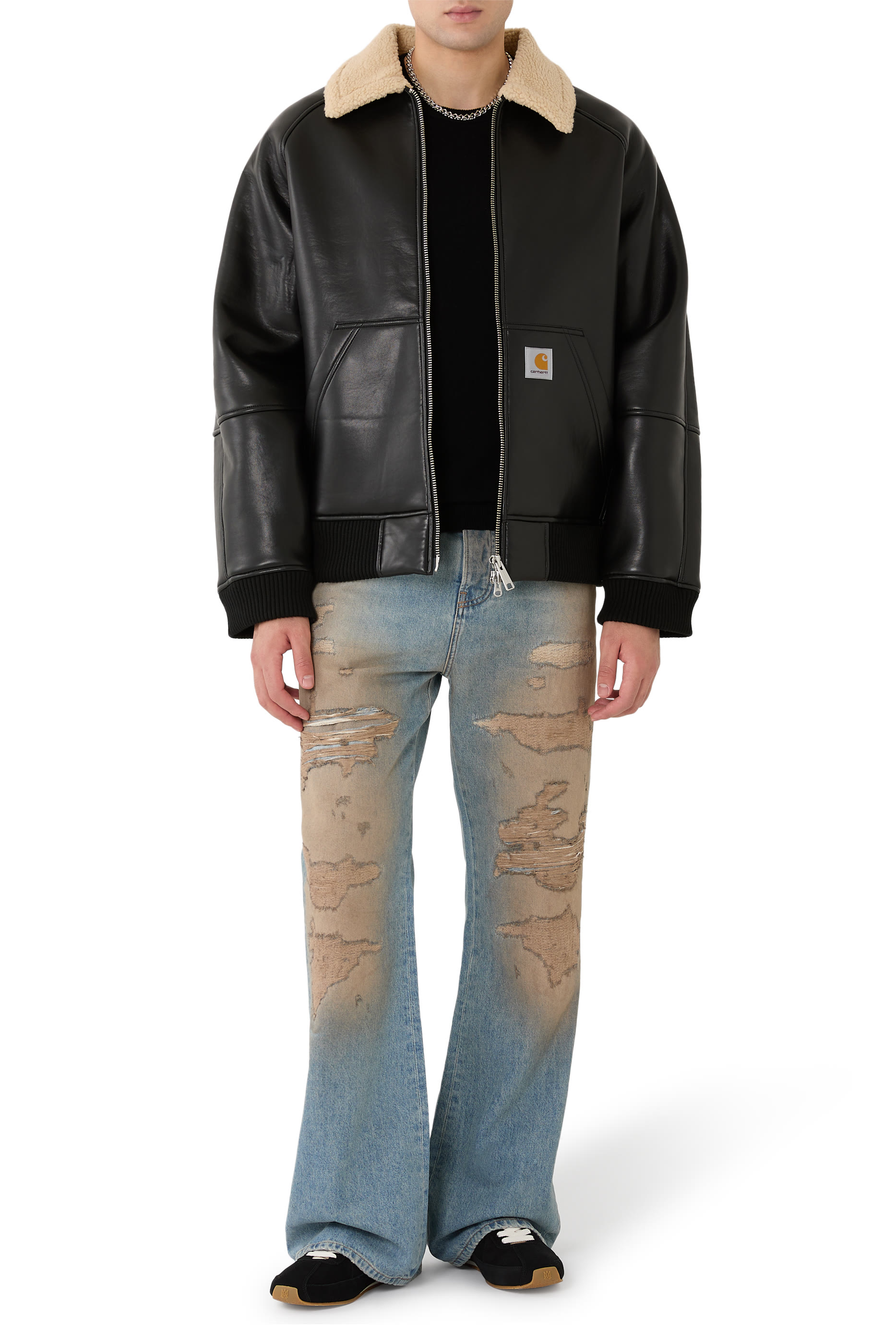 Repaired Boot Cut Jeans