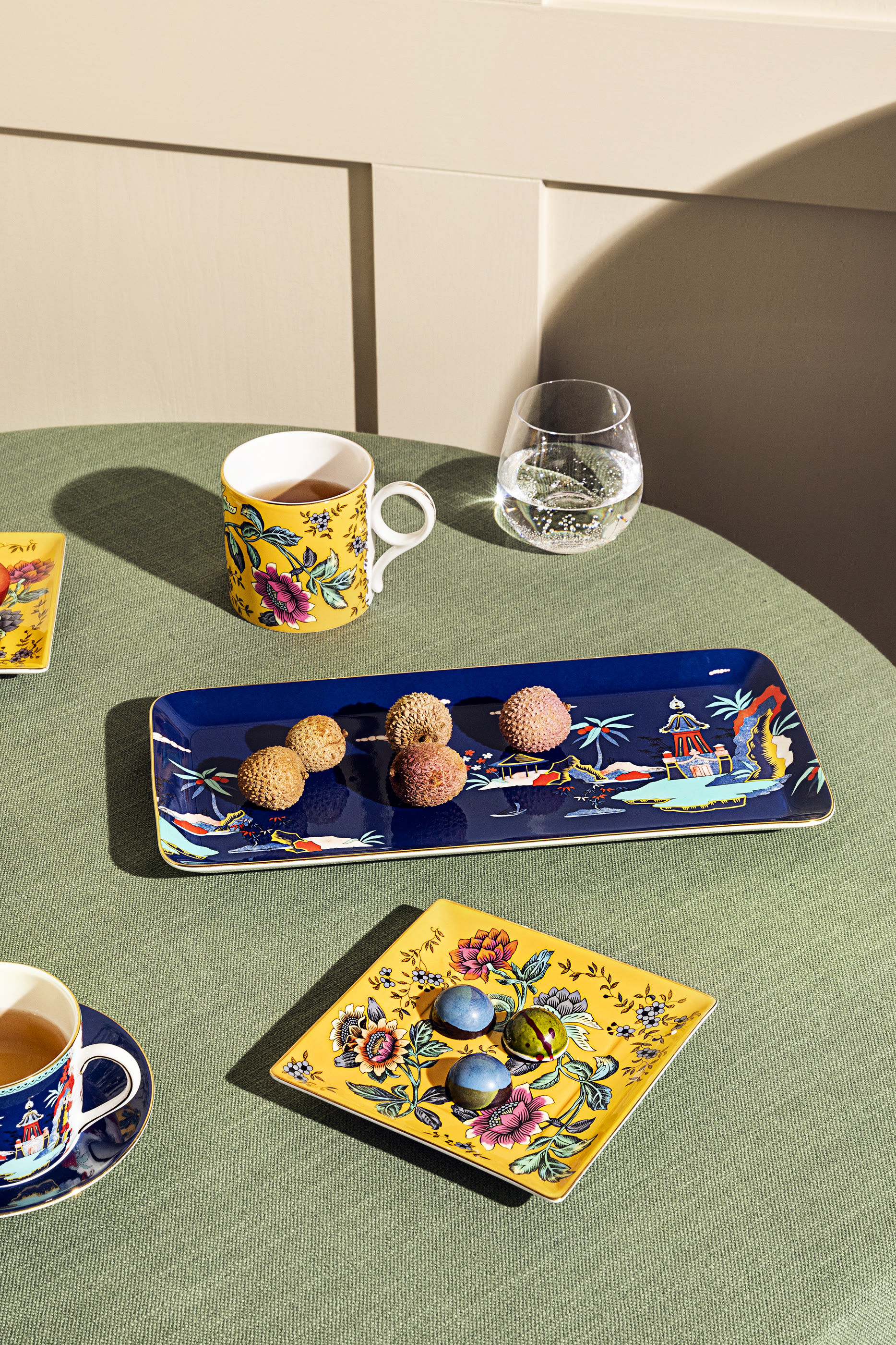 Wonderlust Blue Pagoda Sandwich Tray