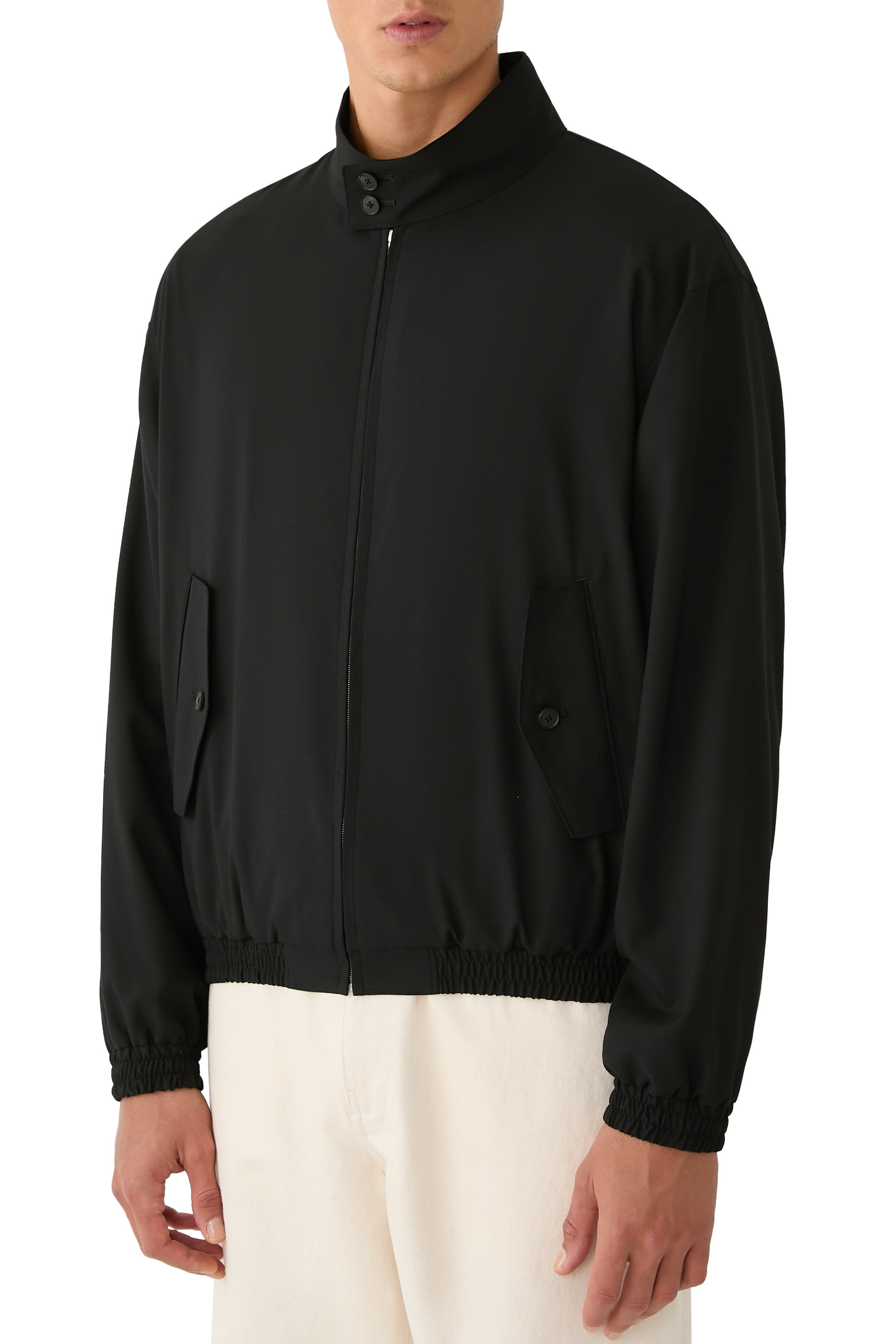 Super Fine Tropical Wool Zip Blouson