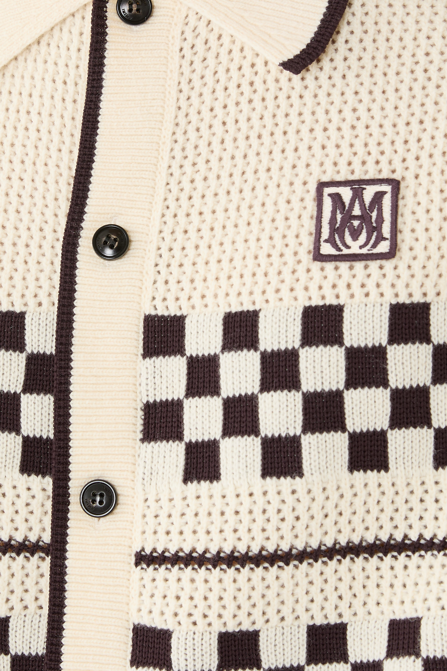 Checkered Mesh Wool Shirt 