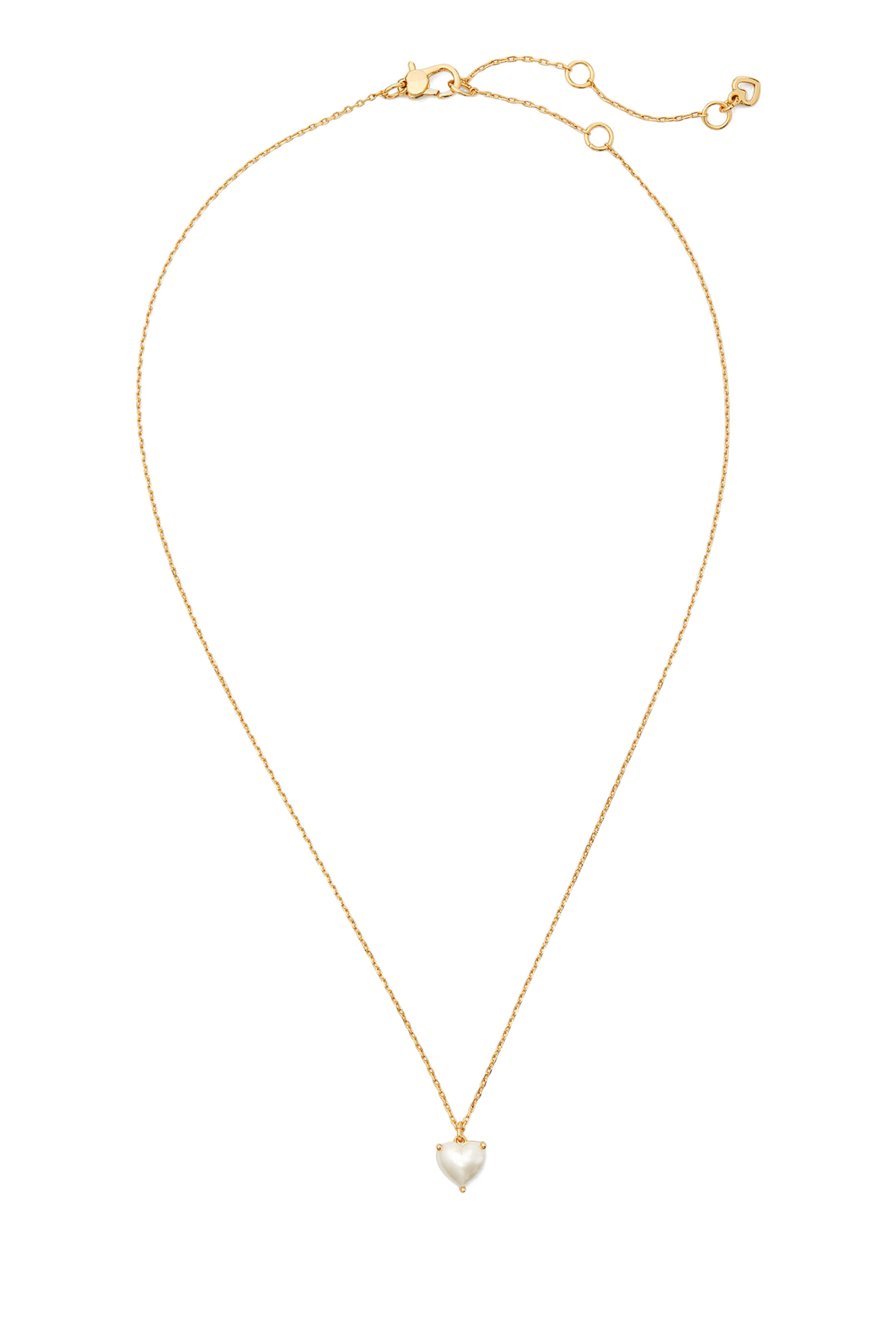 My Love June Heart Pendant, Plated Metal & Pearl-Coated Epoxy