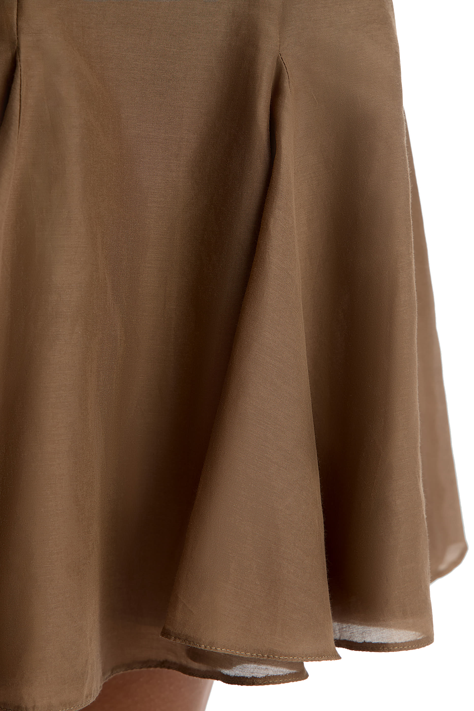 Silk and Cotton Blend A-Line Mini Skirt