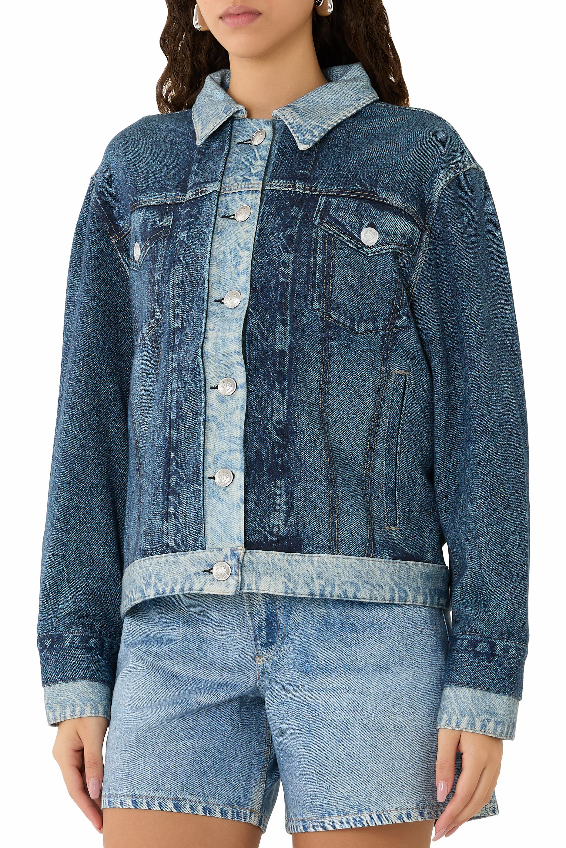 Miramar Combo Terry Oversized Trucker Jacket