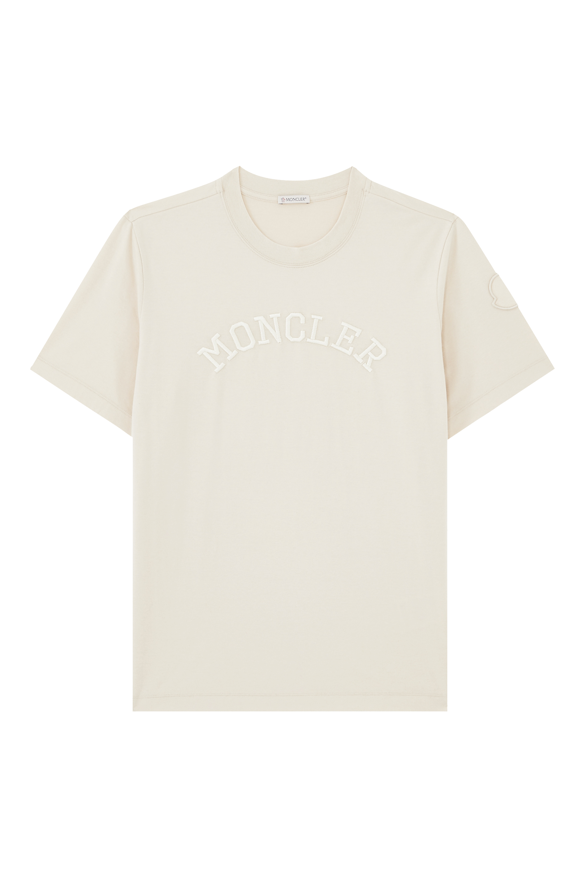 Curved Logo Embroidered T-Shirt