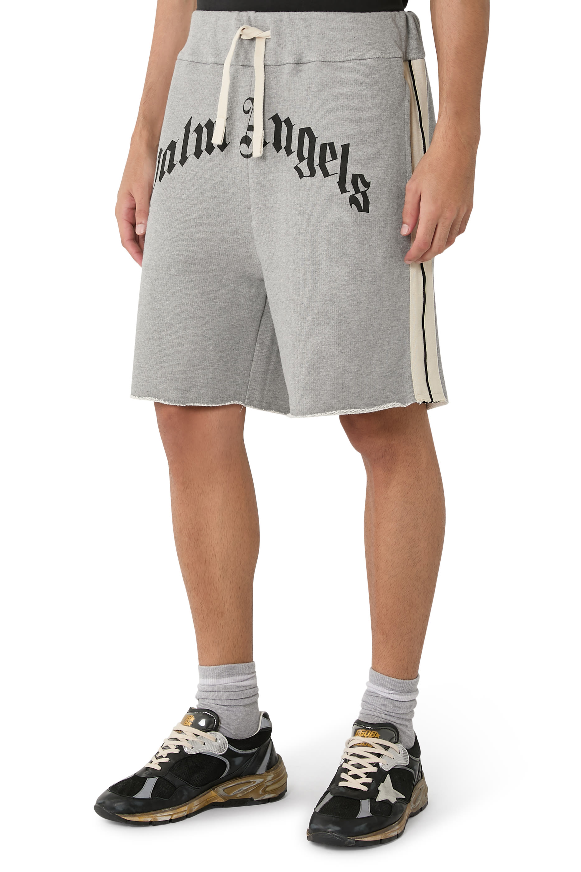 Curved Logo Track Varsity Shorts