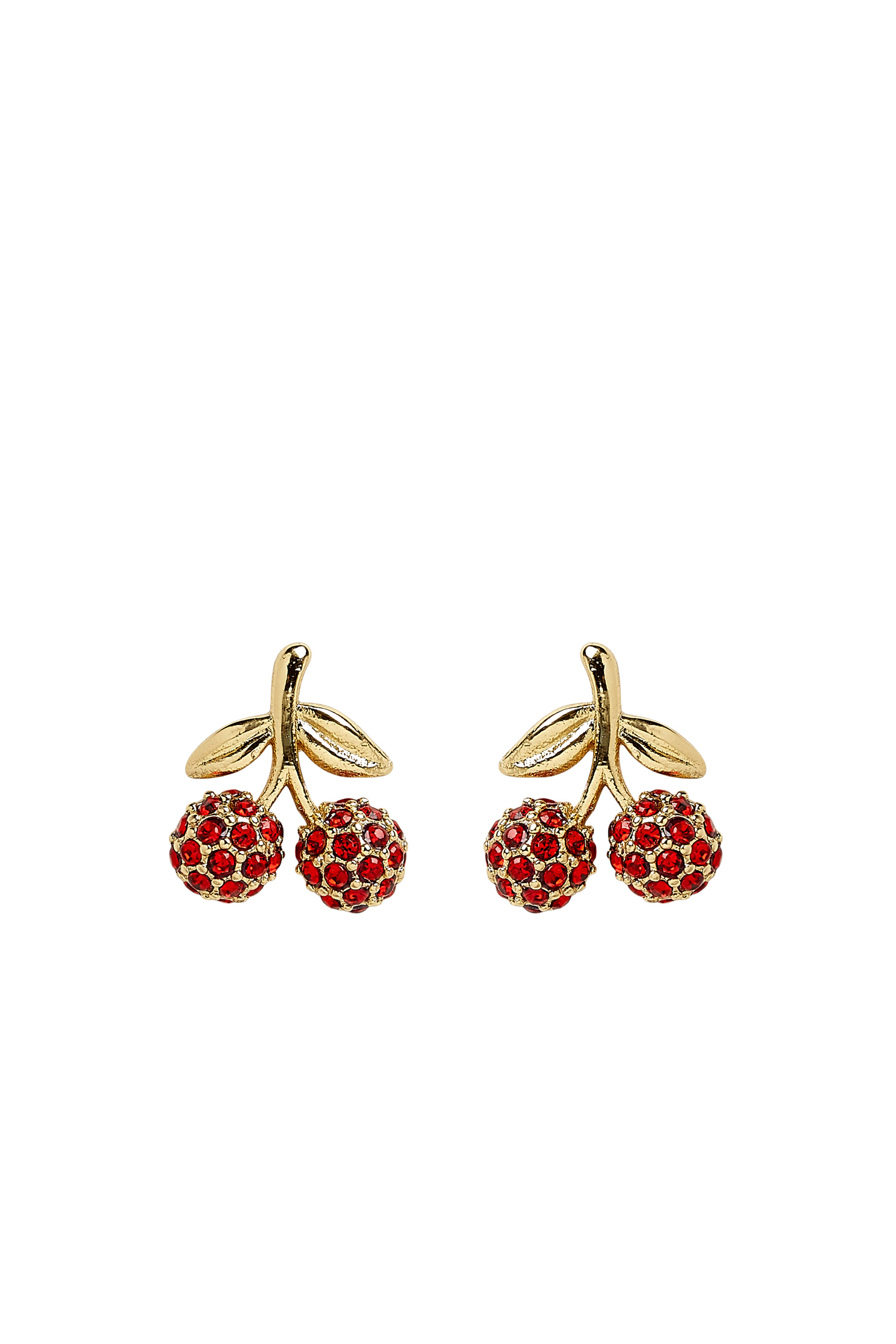  Pav&eacute; Cherry Studs 