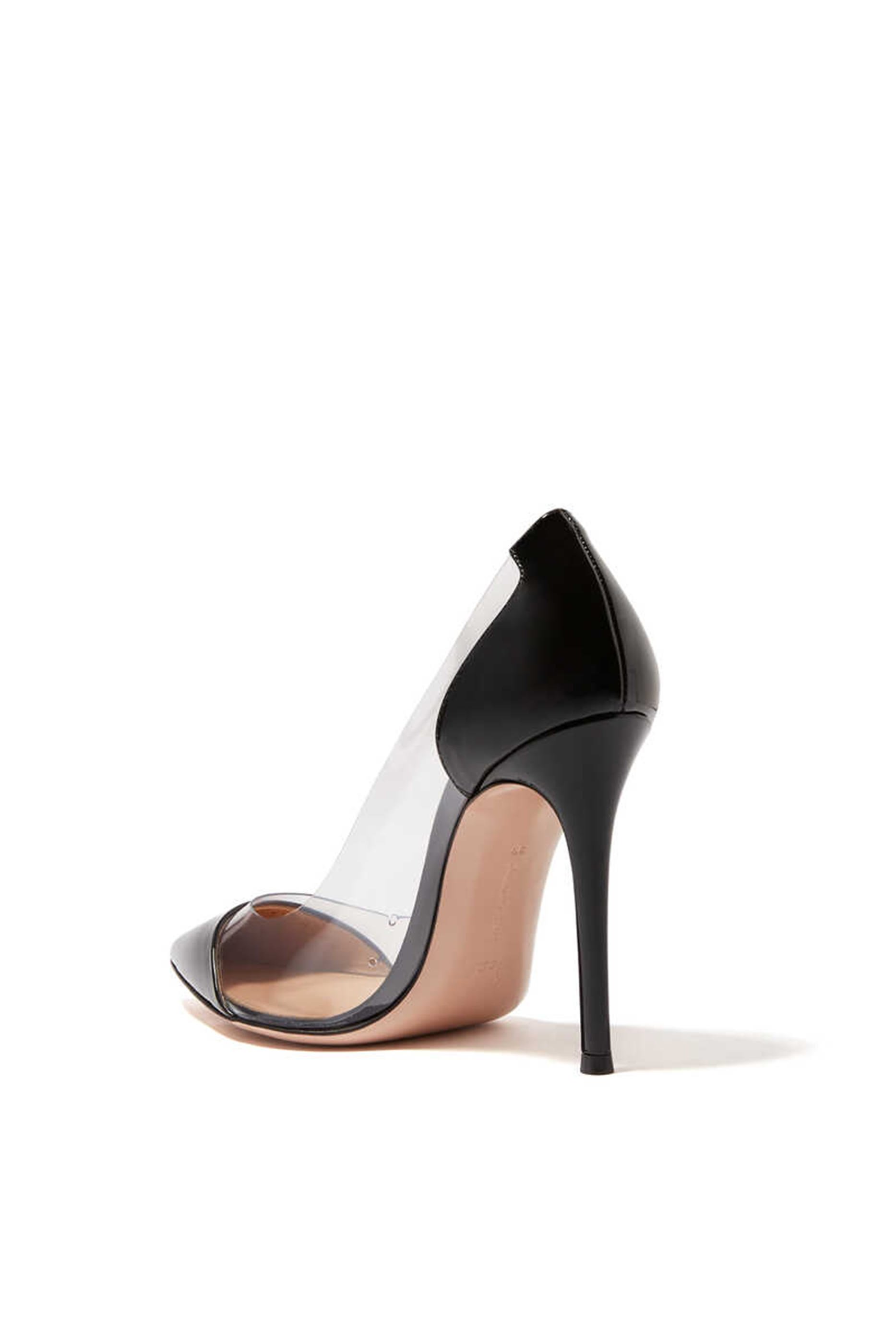 Plexi And Patent Leather Pumps