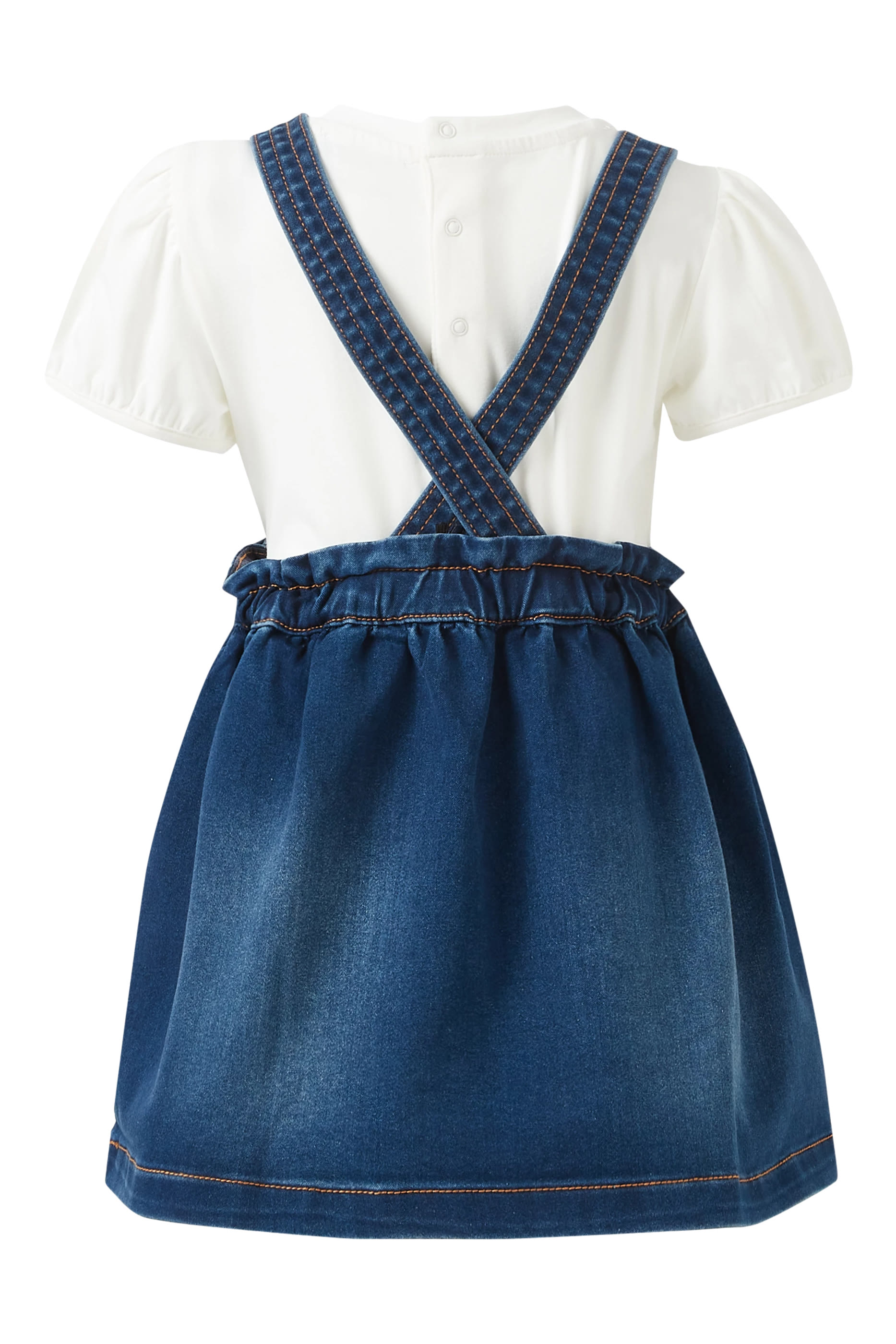 Kids Teddy Bear Dungaree Dress Set