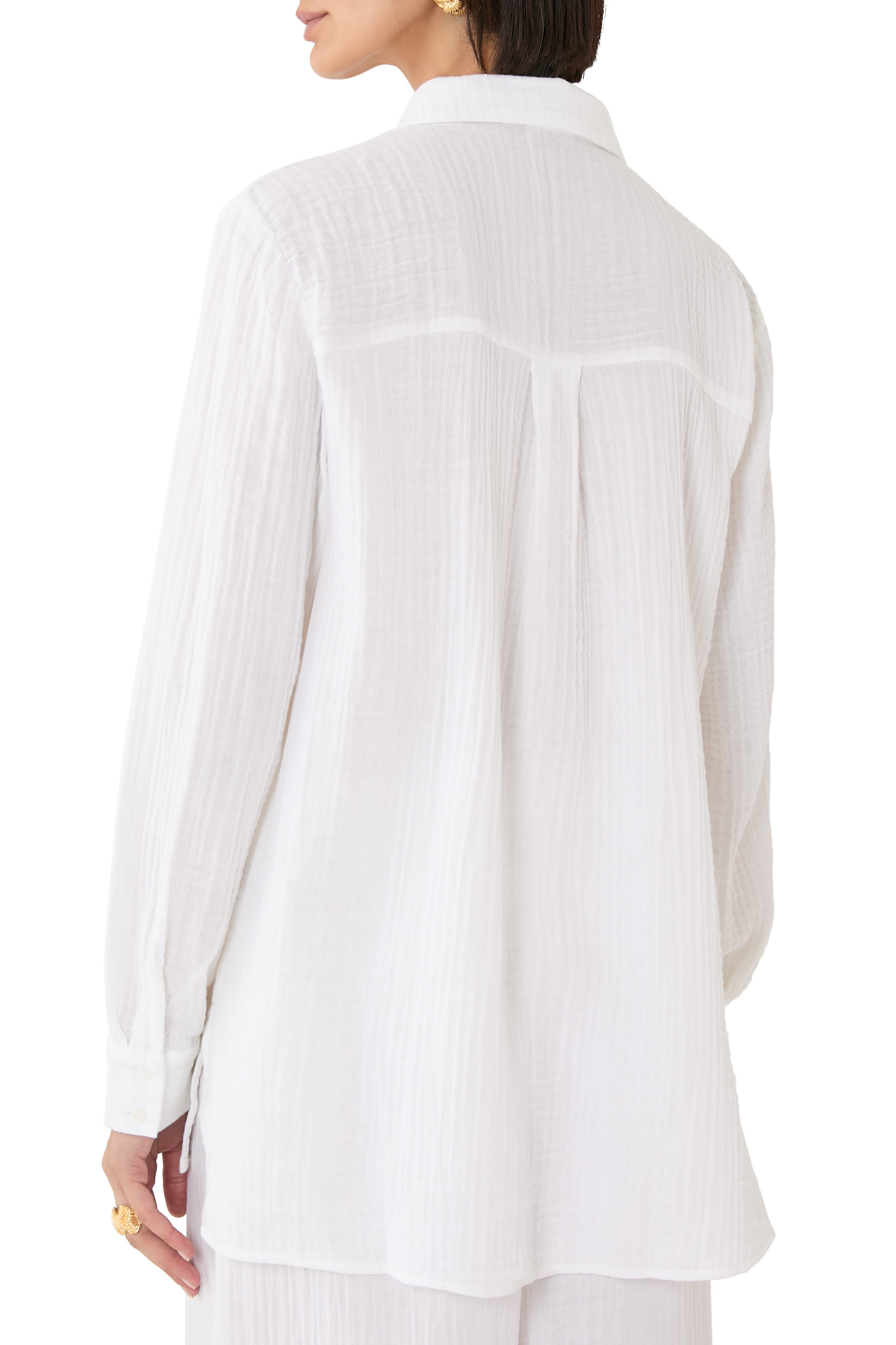  Organic Cotton Lofty Gauze Classic Collar Shirt