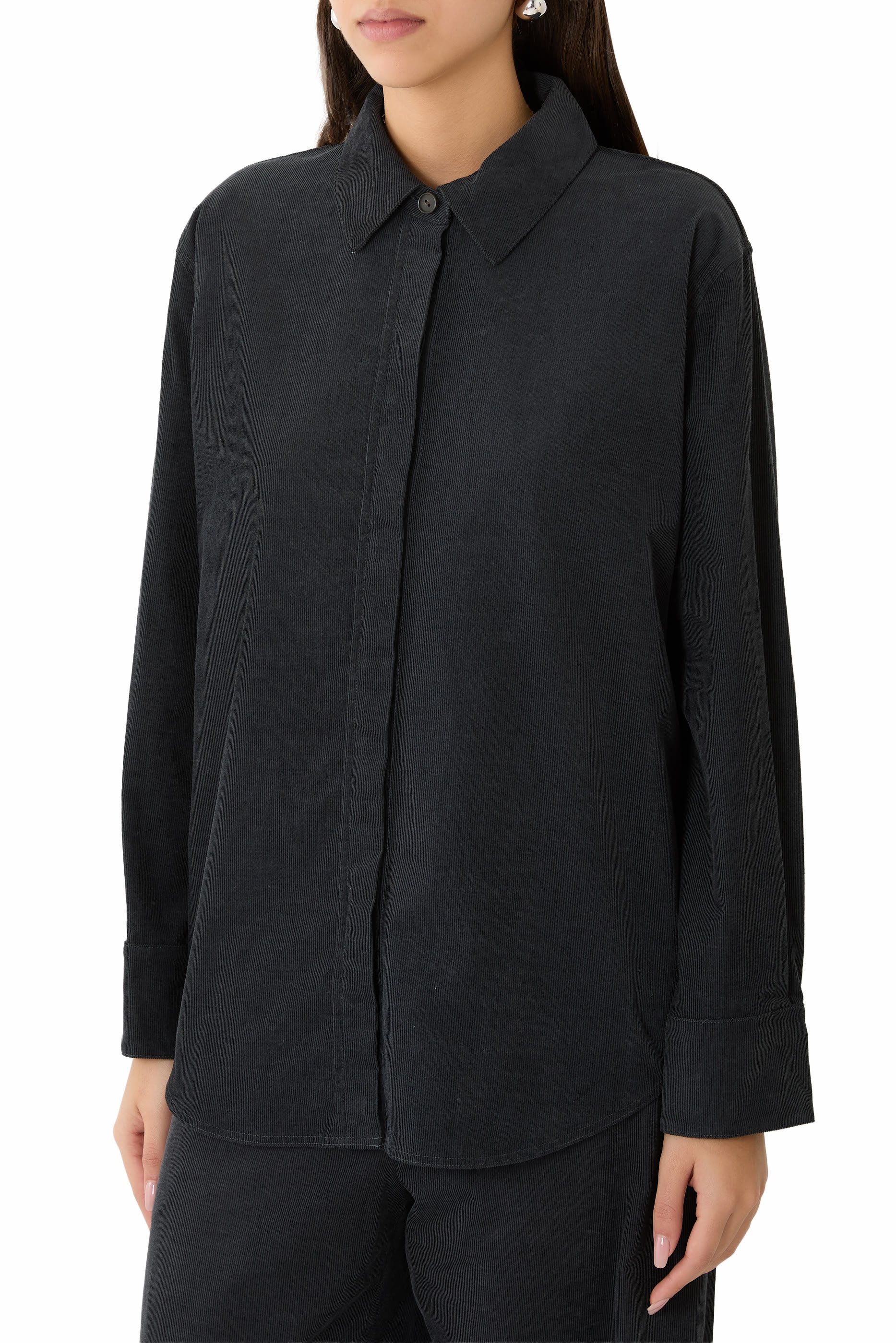 Cotton Corduroy Oversized Shirt