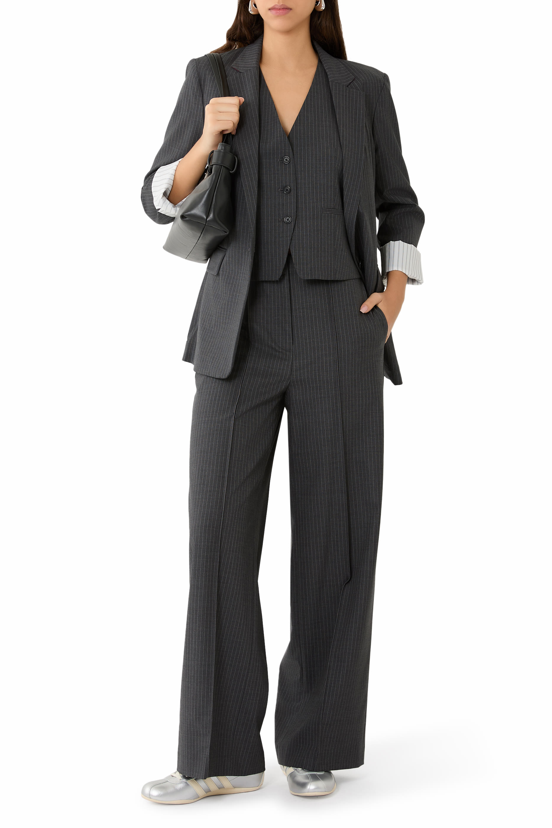 Jennifer Striped Two-in-One Blazer 