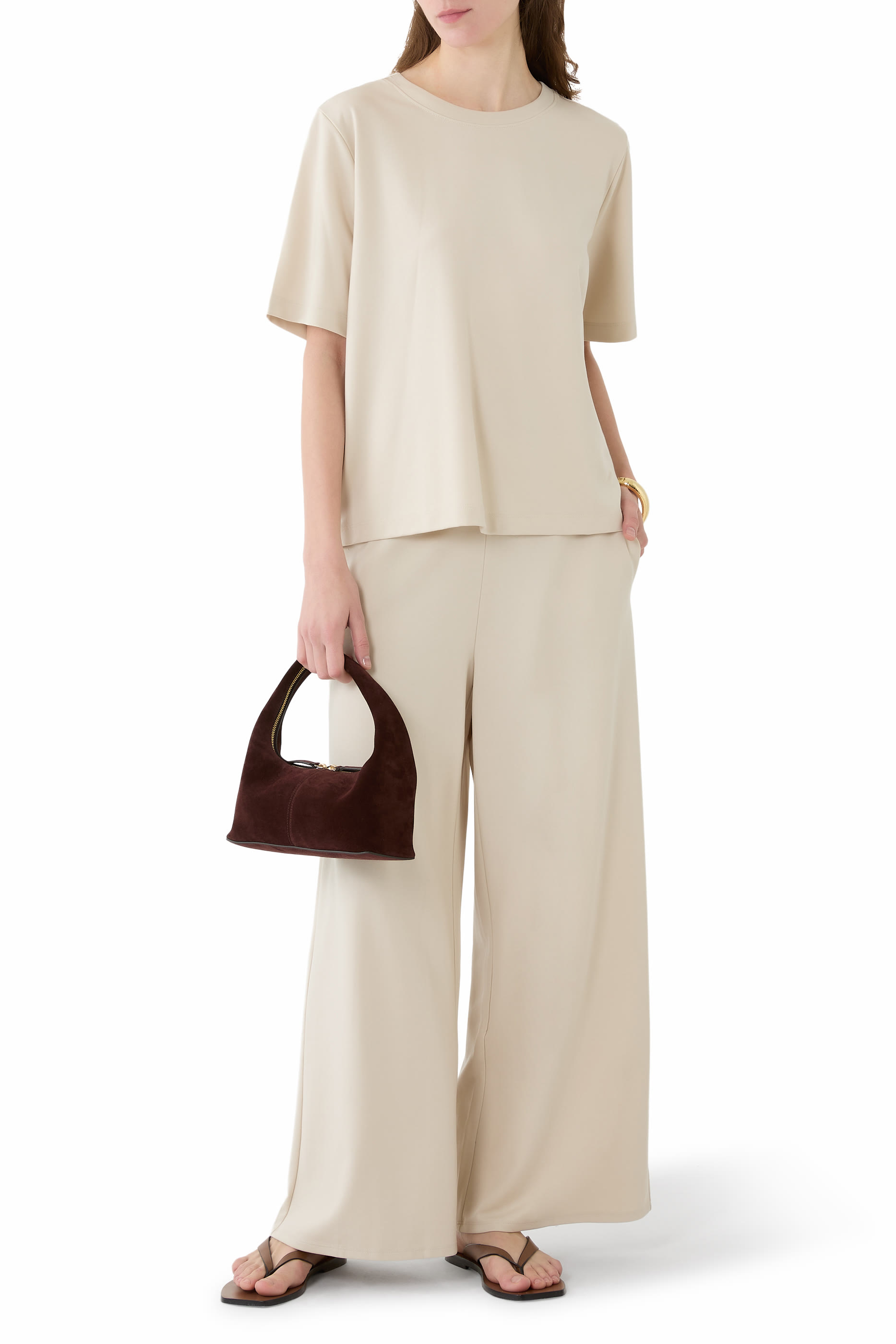 Lightweight Ponte Crew Neck T-Shirt 