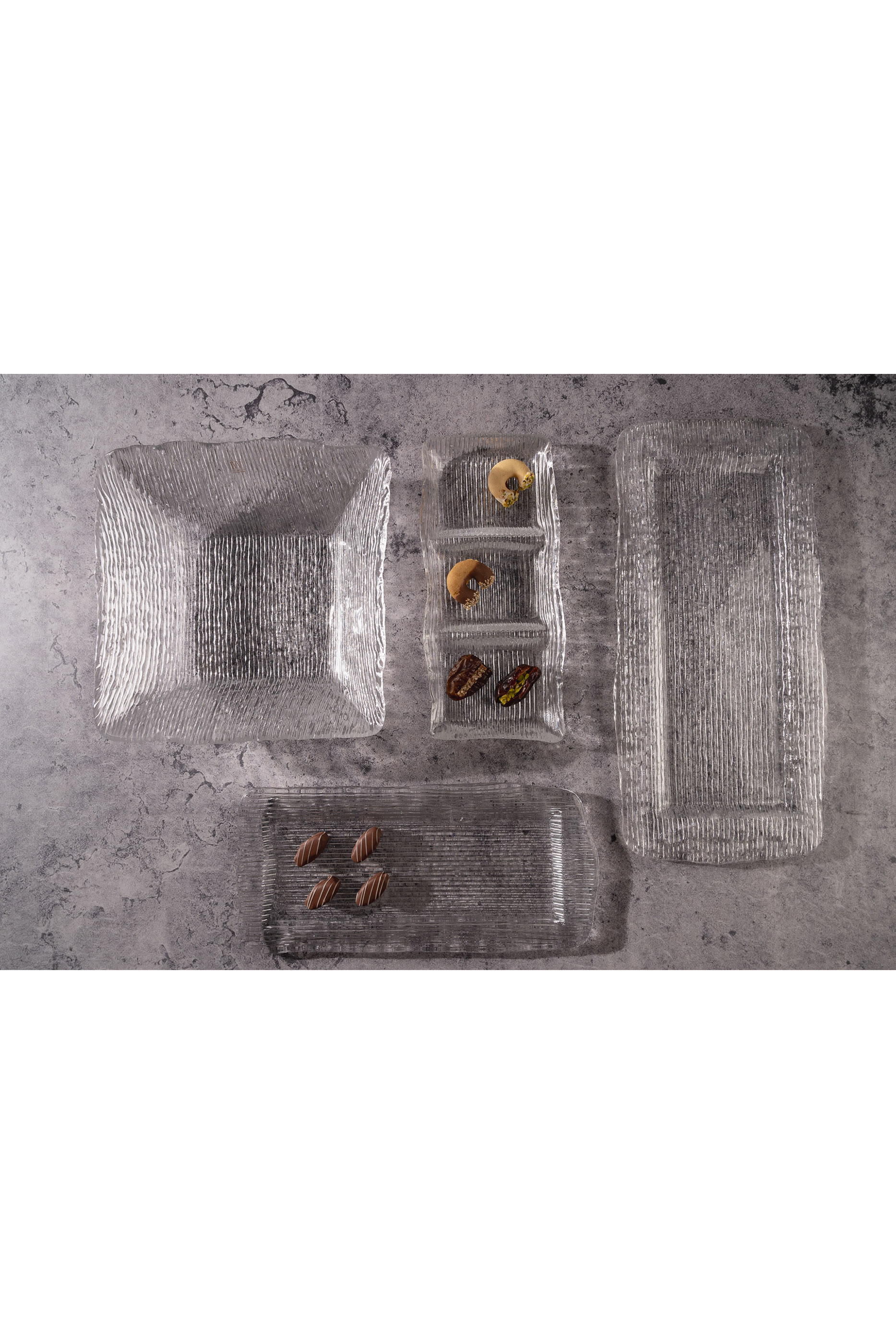 All-in-1 Clear Rectangular Tray